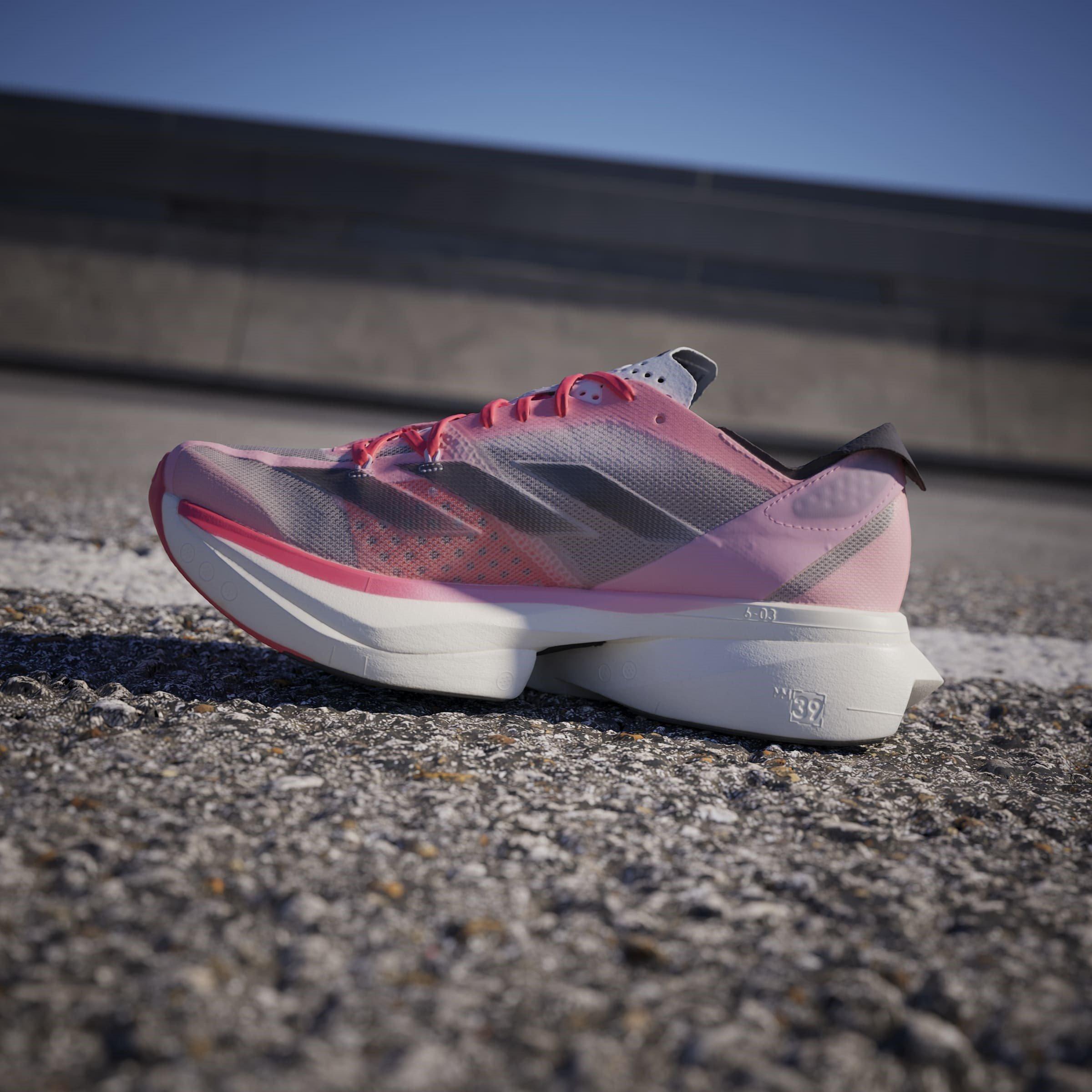 Pink Spark/Auro - adidas - Adizero Adios Pro Everyday Neutral Road Running Shoes - 15