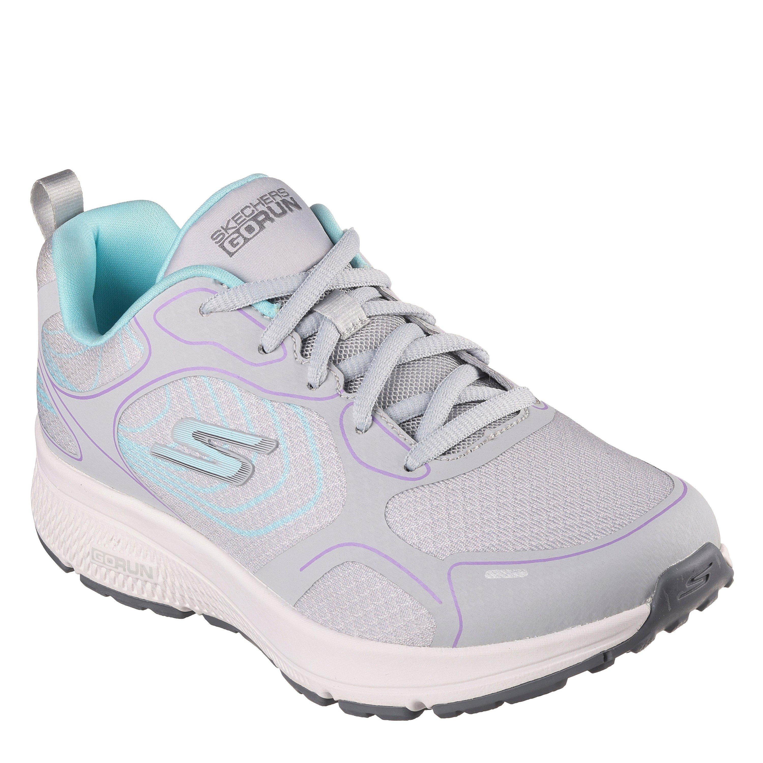 Gris/Bleu - Skechers - Women's Everyday Neutral Road Running Shoes - 3