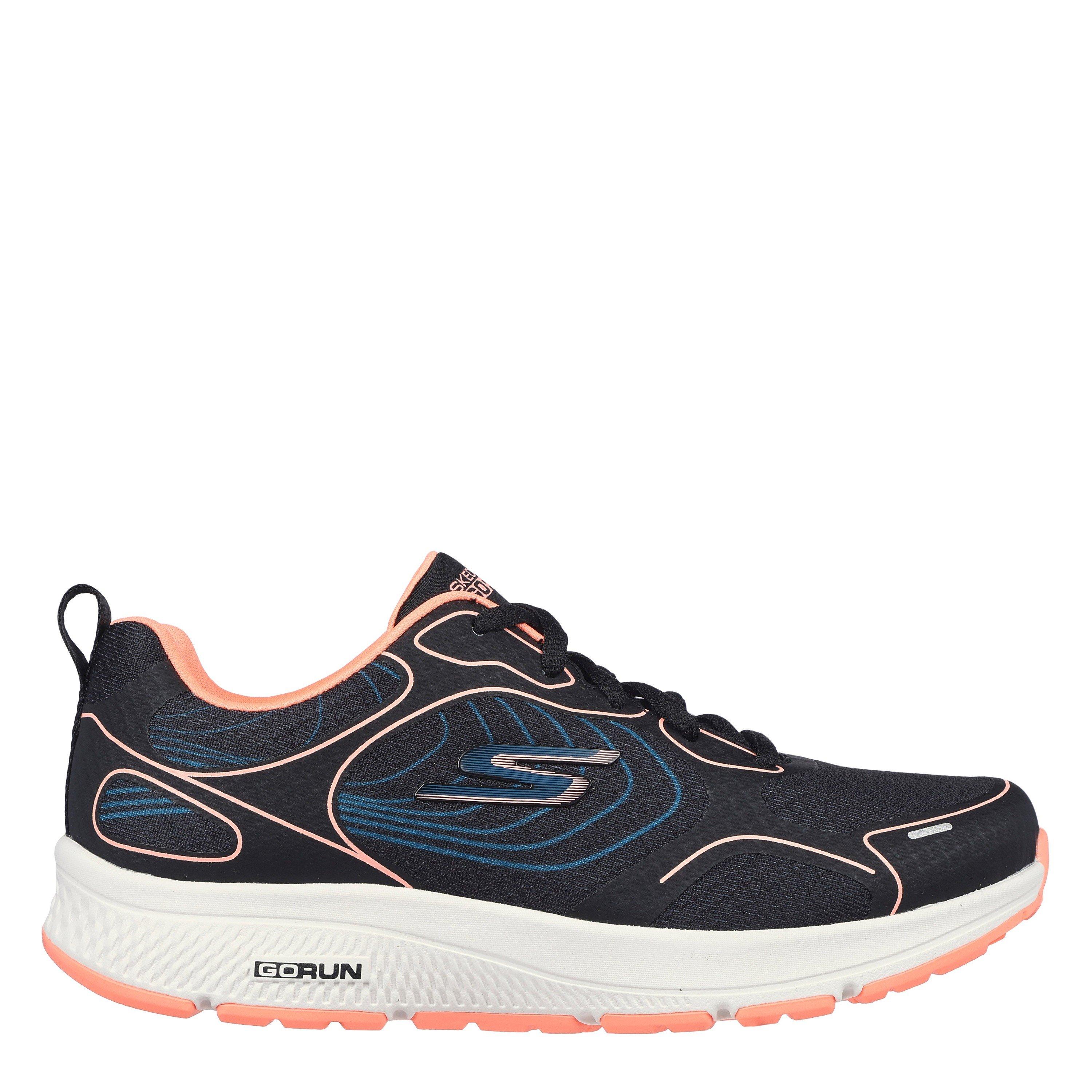 Skechers Women's Everyday Neutral Road Running Shoes - Black/Coral - 2 (35)