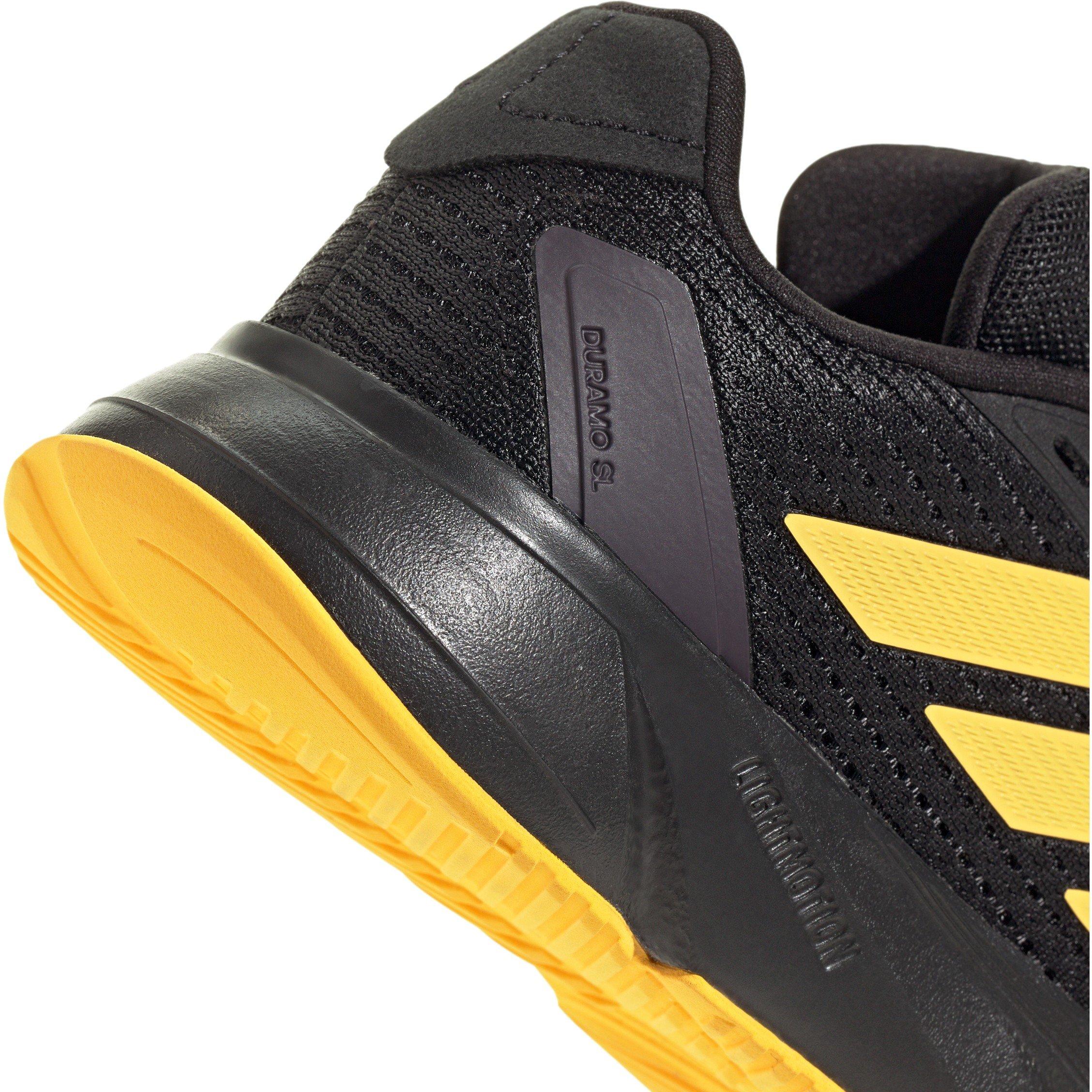 CoreBlack/Spark - adidas - Duramo Sl K Road Running Shoes Unisex Kids - 7