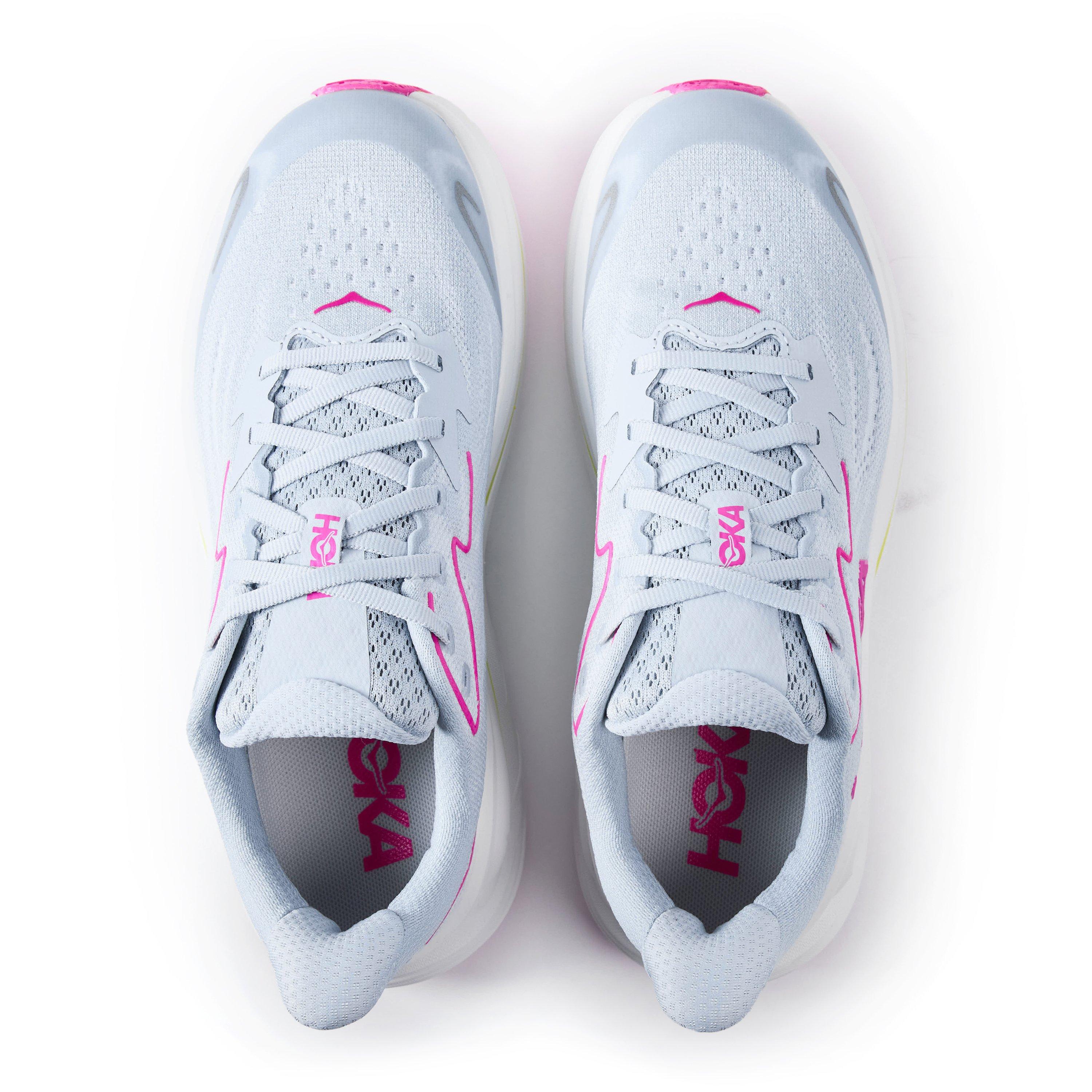 Grey Pink - Hoka - Kids' Clifton 10 Everyday Neutral Road Running Shoes - 4