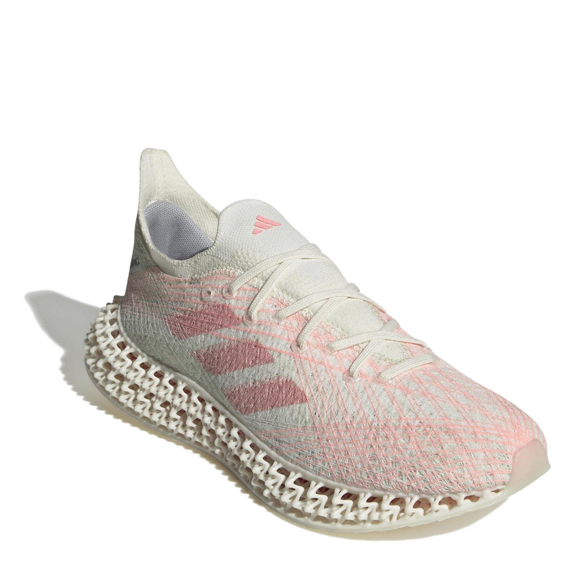 Off White/Pink - adidas - 4dfwd X Strung W Road Running Shoes Womens - 3