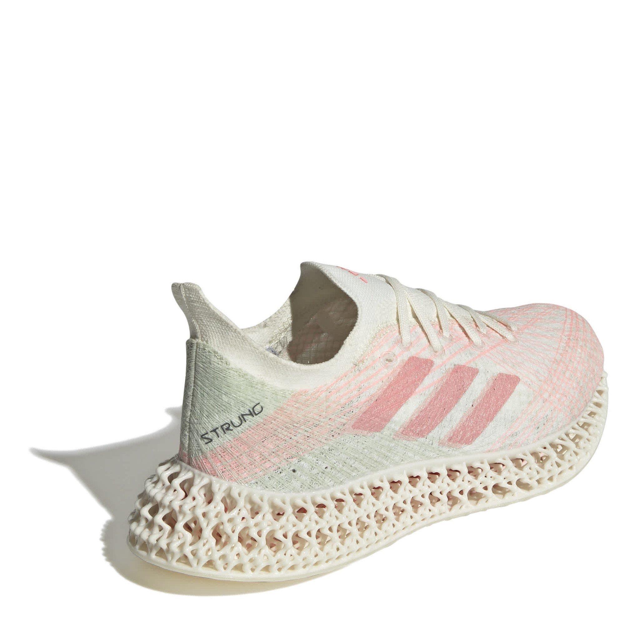 Off White/Pink - adidas - 4dfwd X Strung W Road Running Shoes Womens - 5