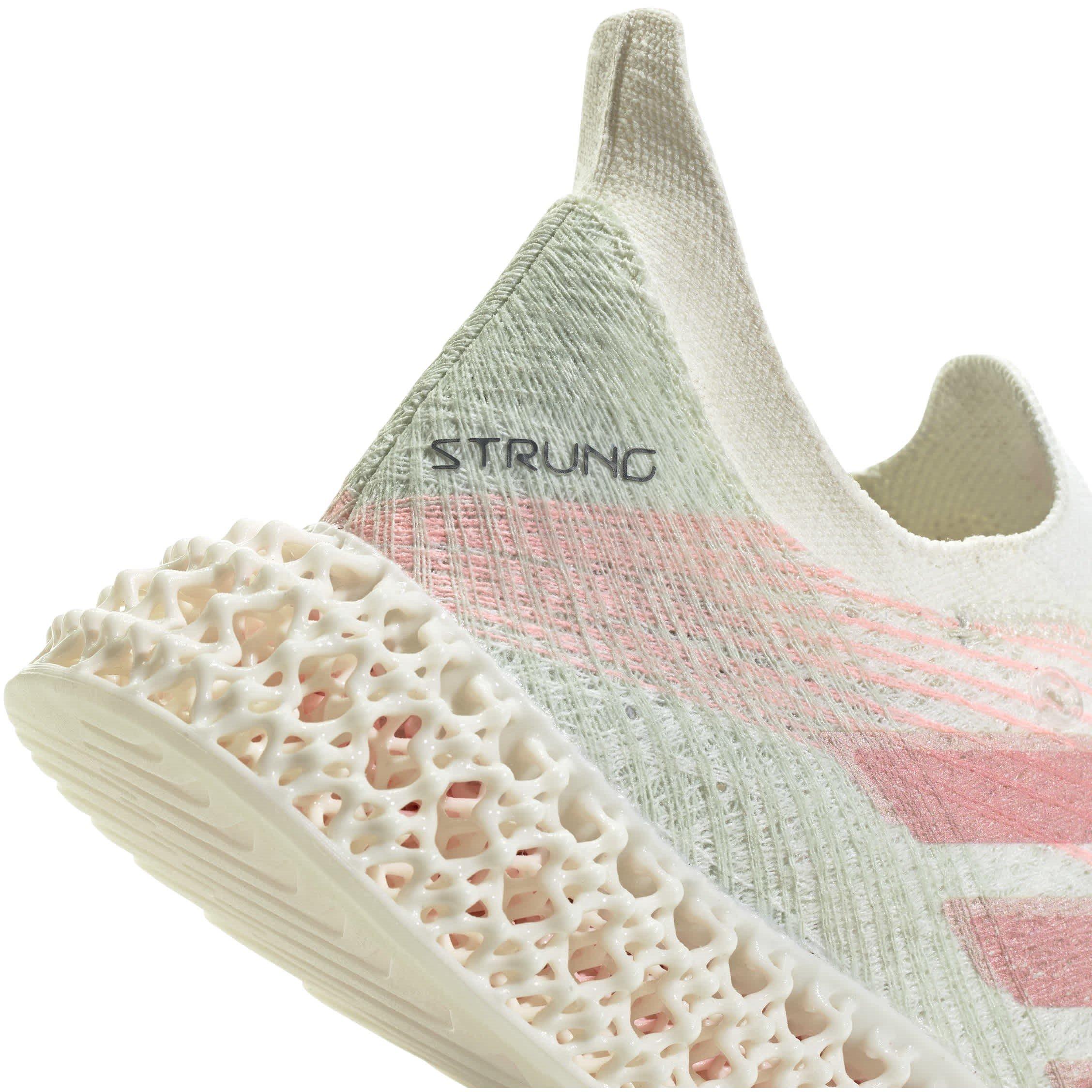 Off White/Pink - adidas - 4dfwd X Strung W Road Running Shoes Womens - 8