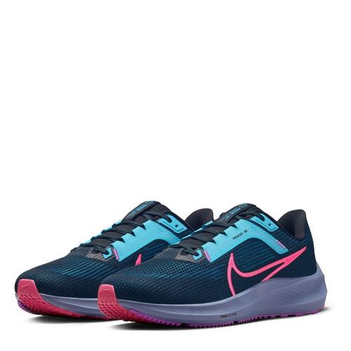 Blk/Pink-B.Blue - Nike - Pegasus 40 SE Mens Running Shoes - 4