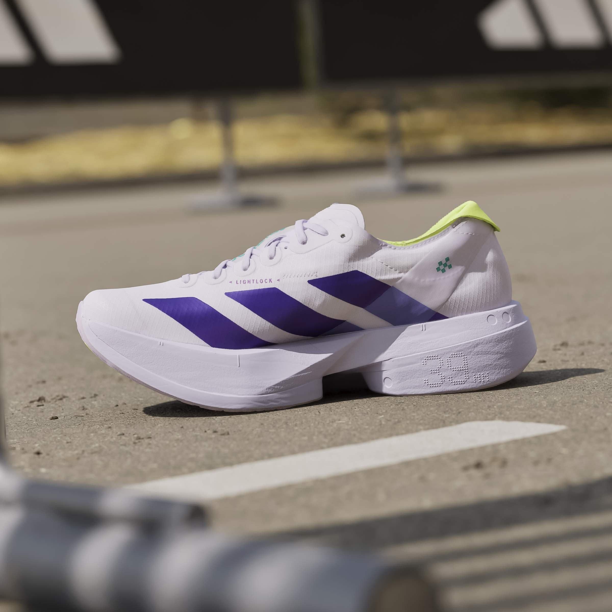 Viola/Verde - adidas - Women's Adios Pro 4 Road Running Shoes - 14