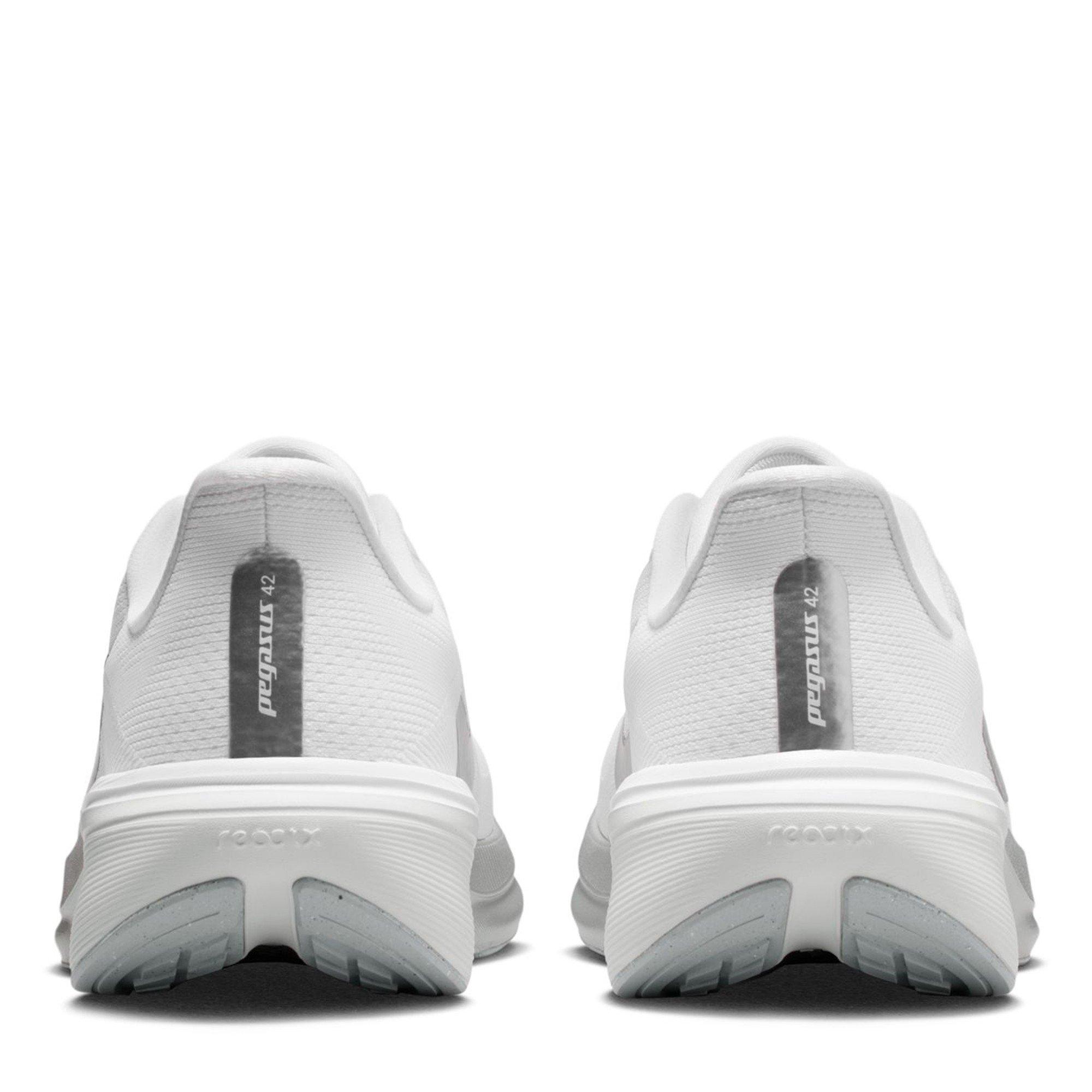 Hvid / Wolf Grey - Nike - Nike Pegasus 42 Womens Everyday Running Shoes - 5