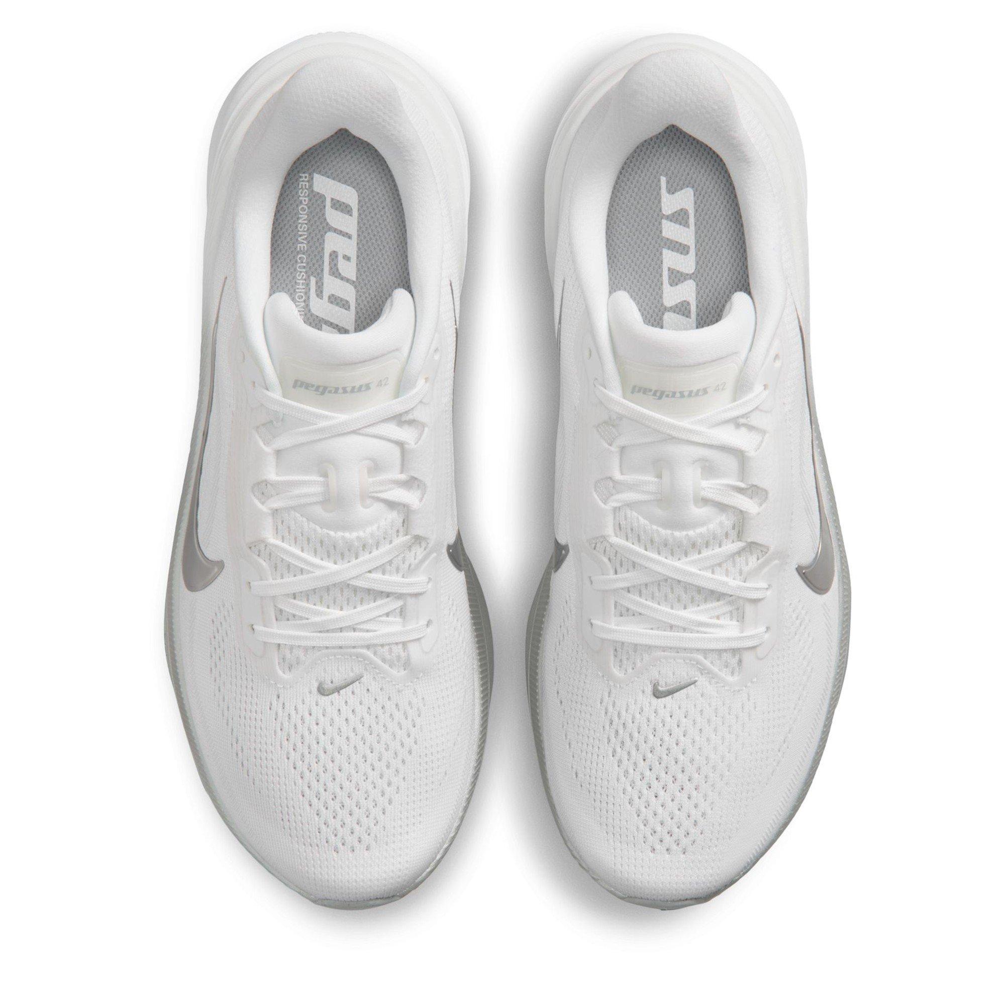 Hvid / Wolf Grey - Nike - Nike Pegasus 42 Womens Everyday Running Shoes - 6