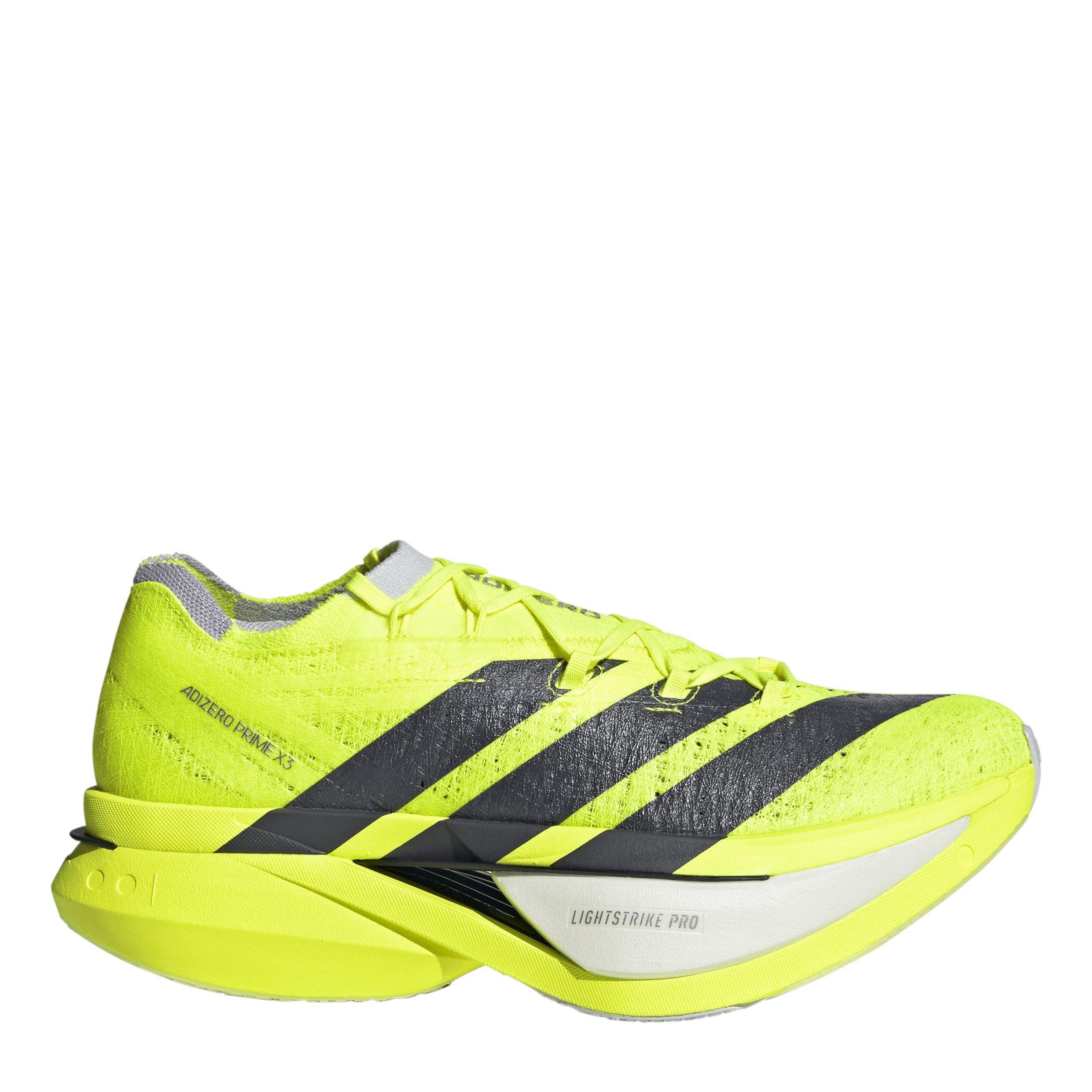 Adidas  Prime X3 Strung Road Running Shoes - Solar Yellow - 10 (44.7)