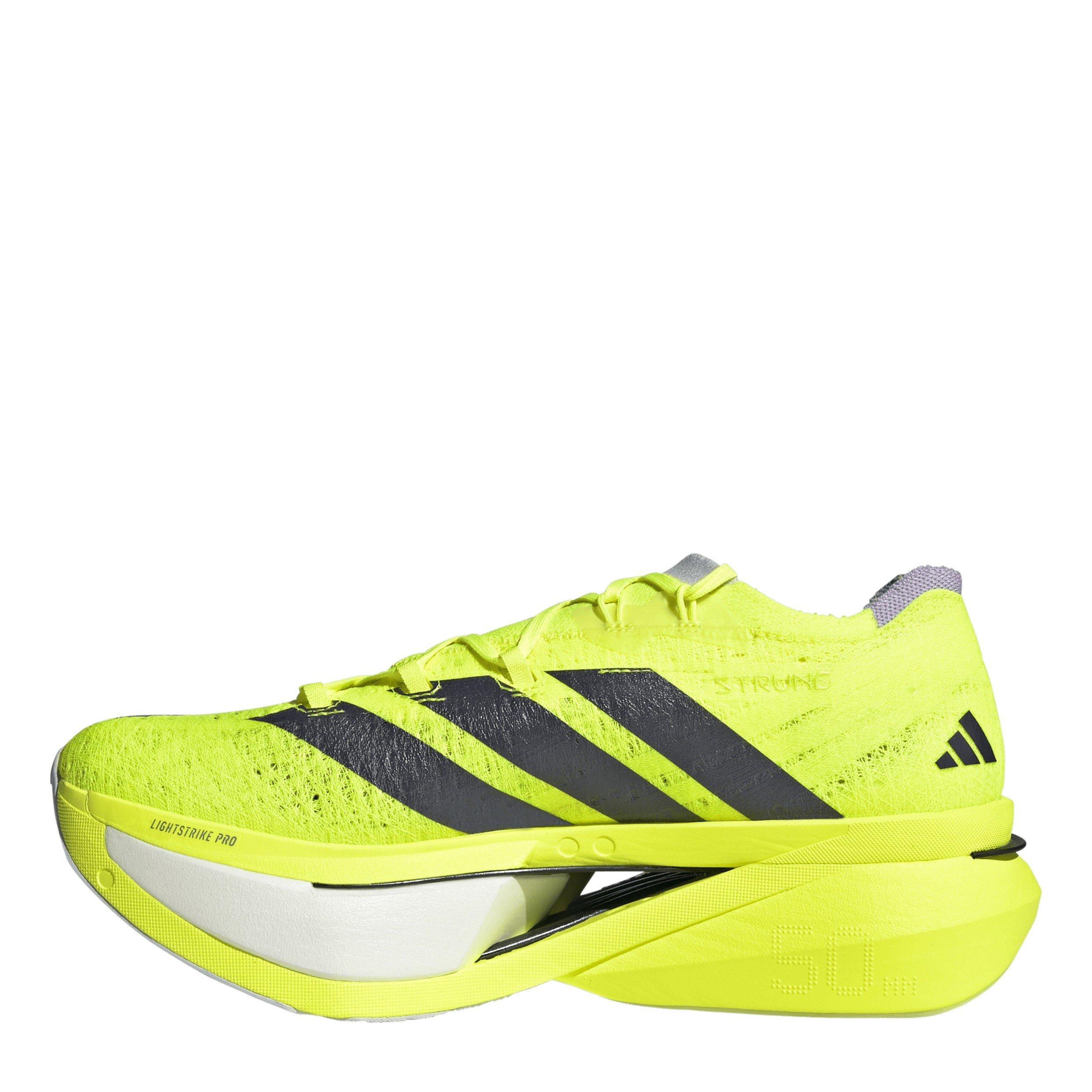 Solar Yellow - adidas - Unisex Prime X3 Strung Road Running Shoes - 2