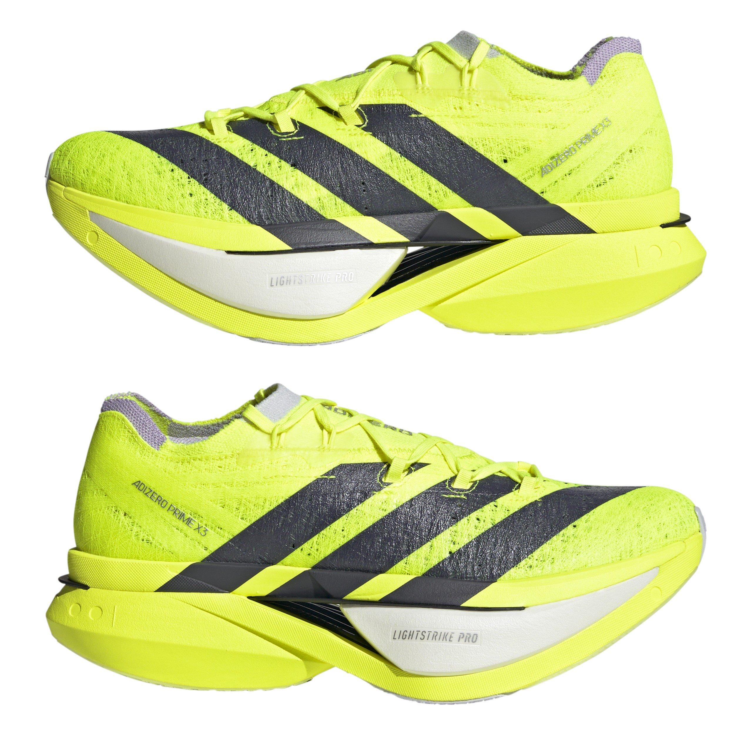 Solar Yellow - adidas - Unisex Prime X3 Strung Road Running Shoes - 9