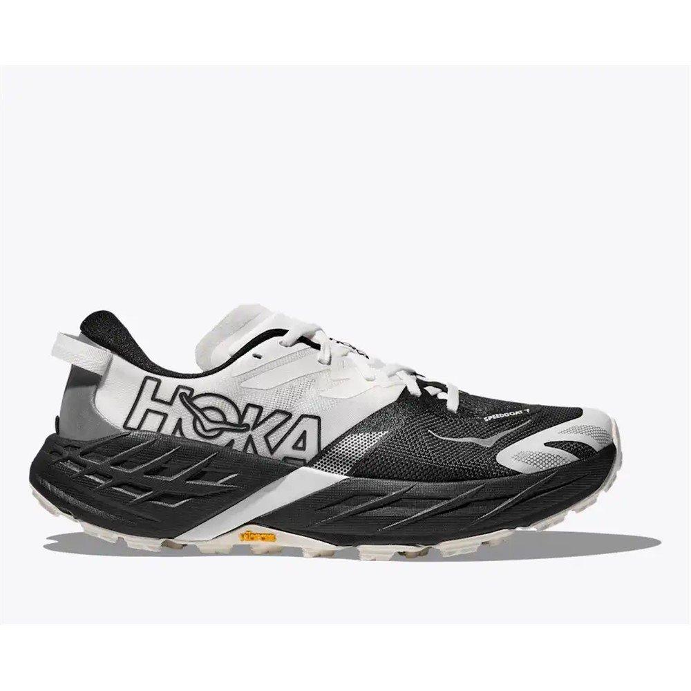 Hoka Women's Speedgoat 7 Trail Running Shoes - Black/White - 7 (40.7)