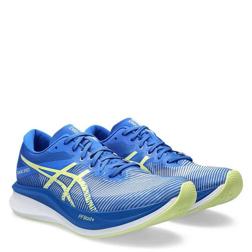 BLUE/GLO YELLOW - Asics - Magic Speed 3 Mens Running Shoes - 5