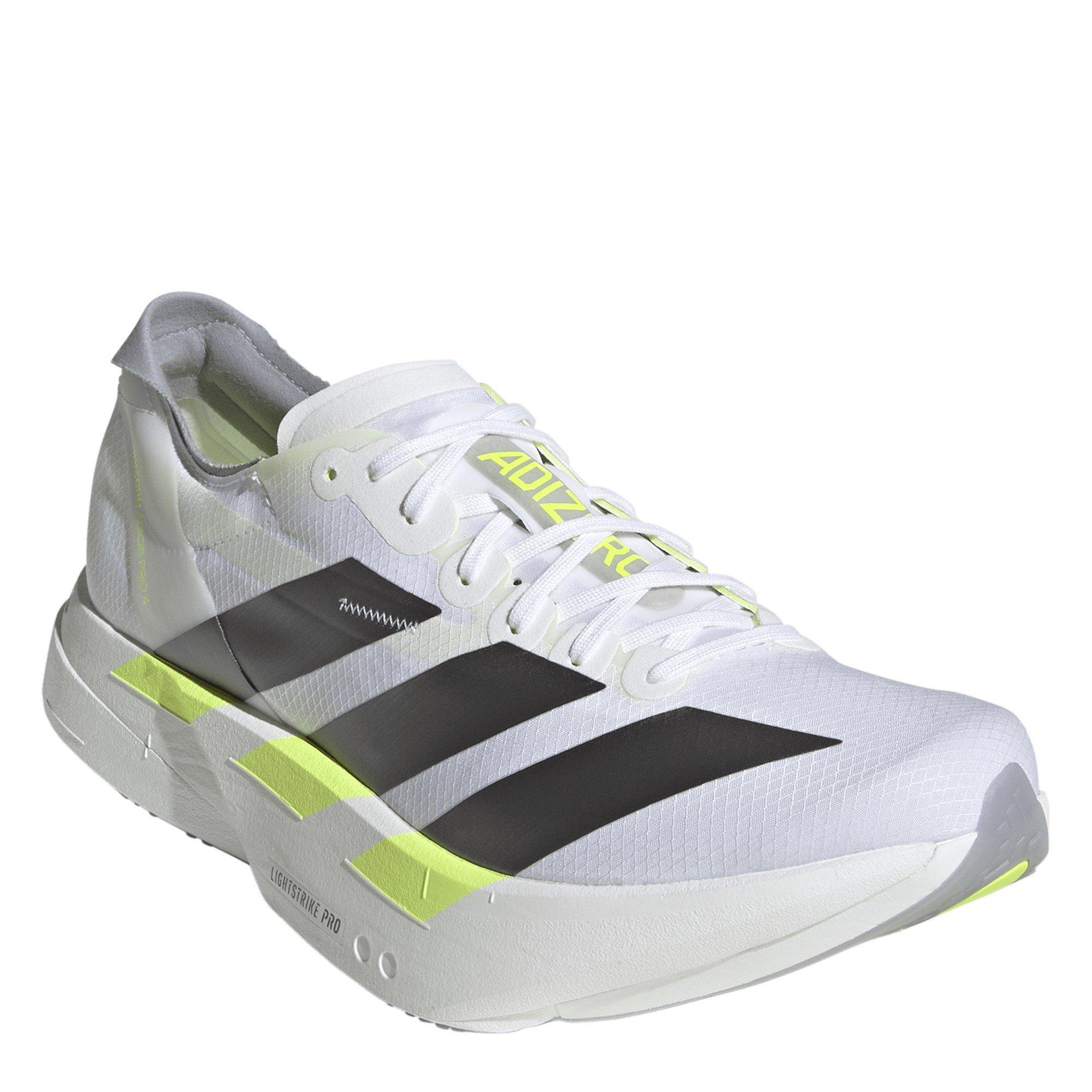 White/Yellow - adidas - Men's Adios Pro 4 Road Running Shoes - 3