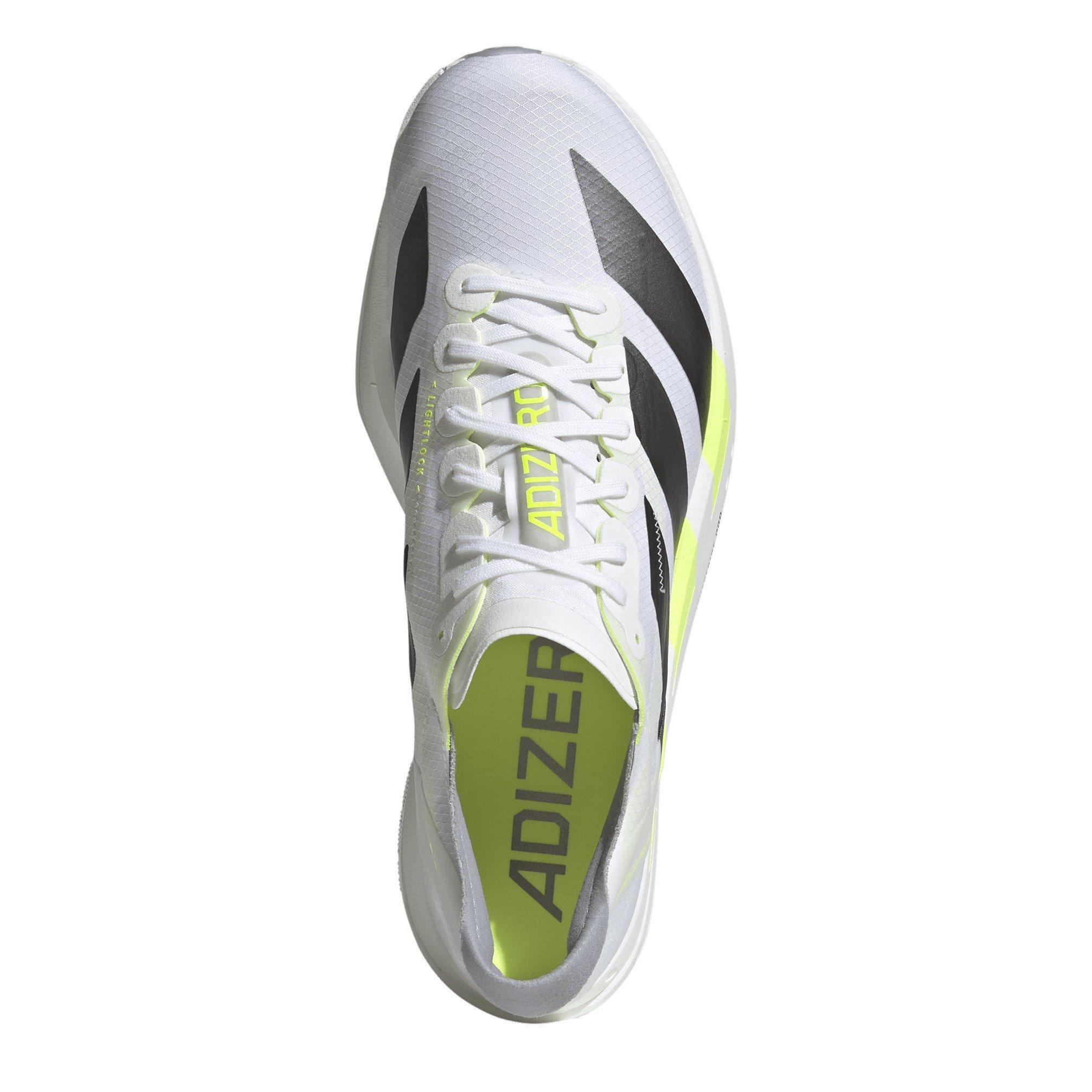 White/Yellow - adidas - Men's Adios Pro 4 Road Running Shoes - 5