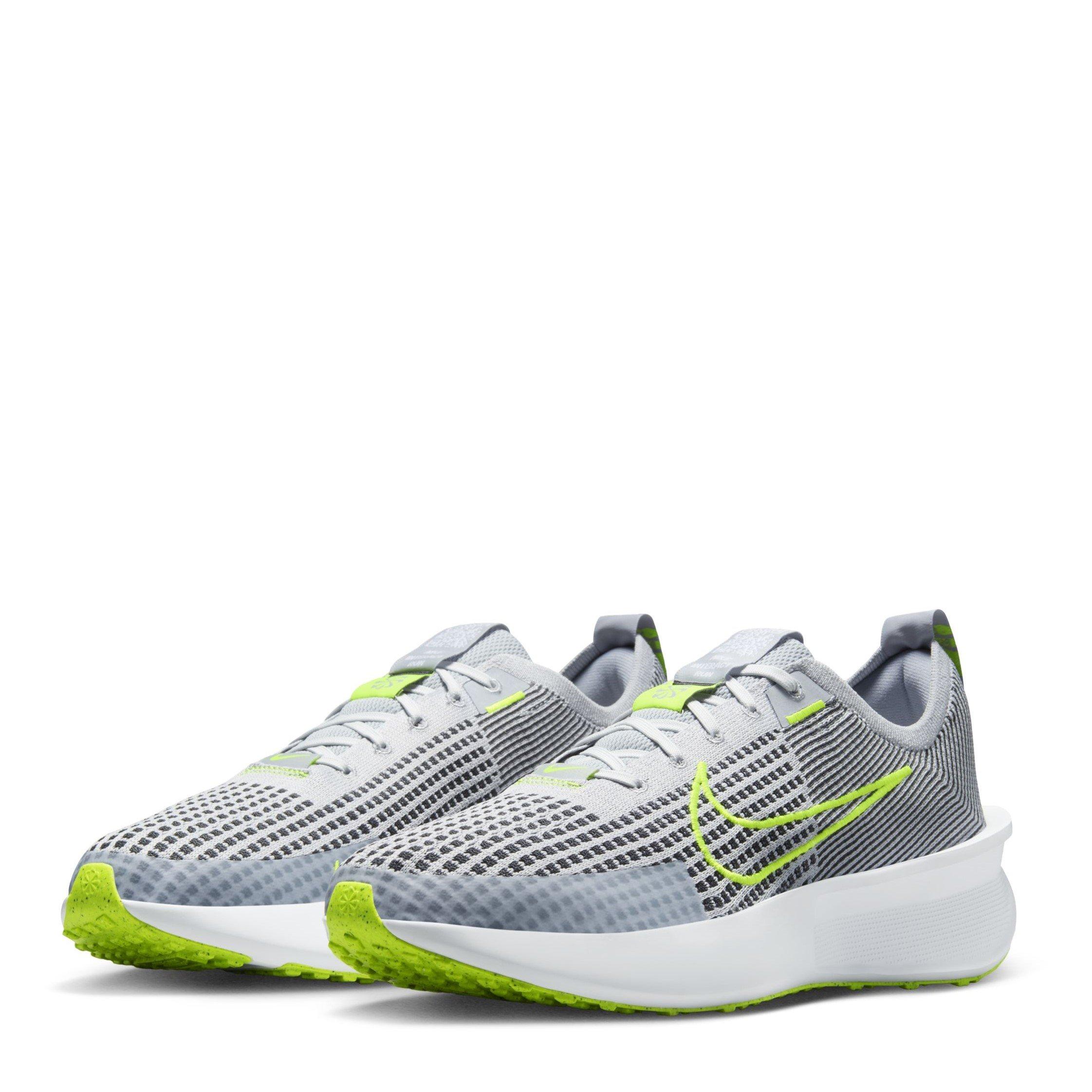 Wolf Grey/Volt - Nike - Interact Run Men's Road Running Shoes - 4