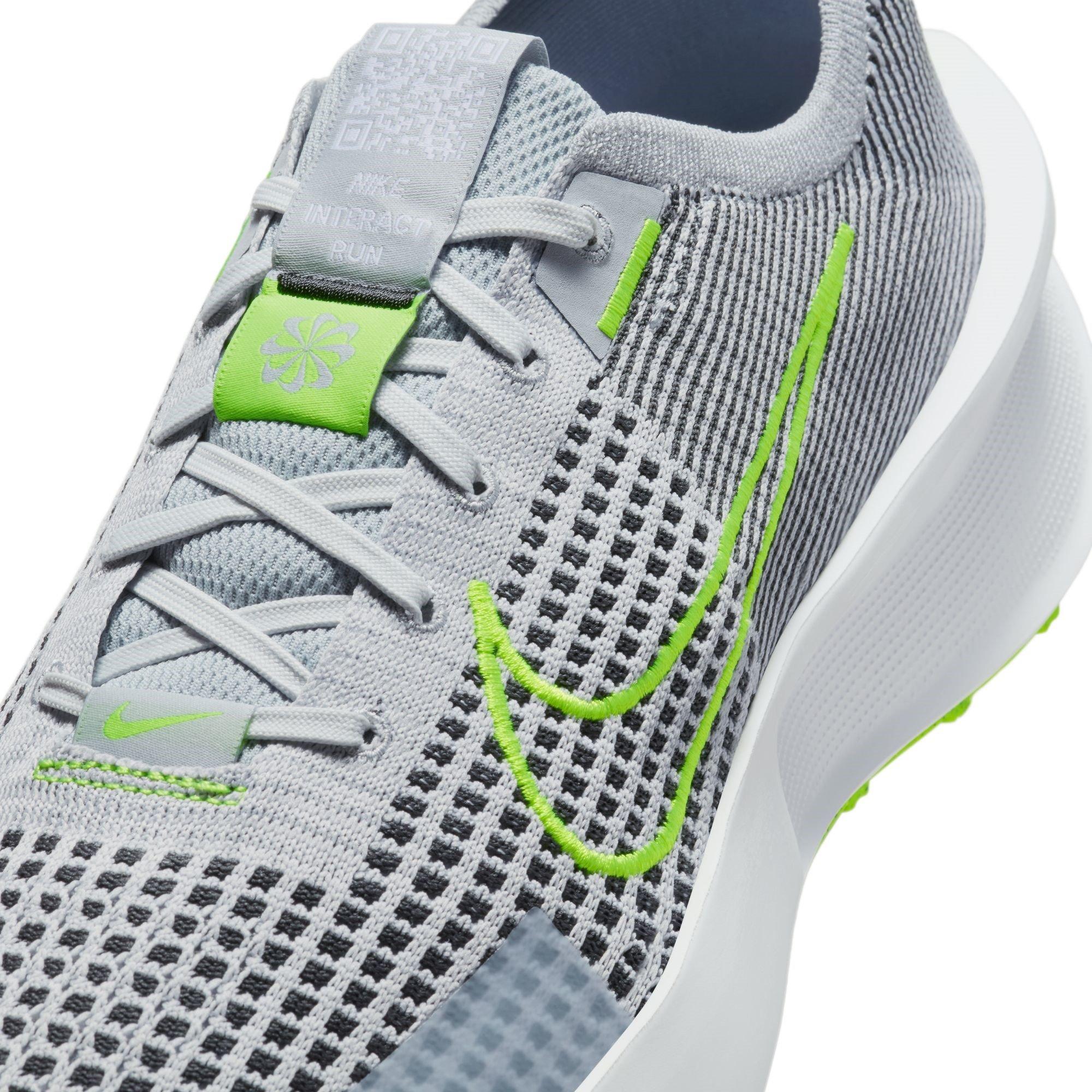 Wolf Grey/Volt - Nike - Interact Run Men's Road Running Shoes - 7