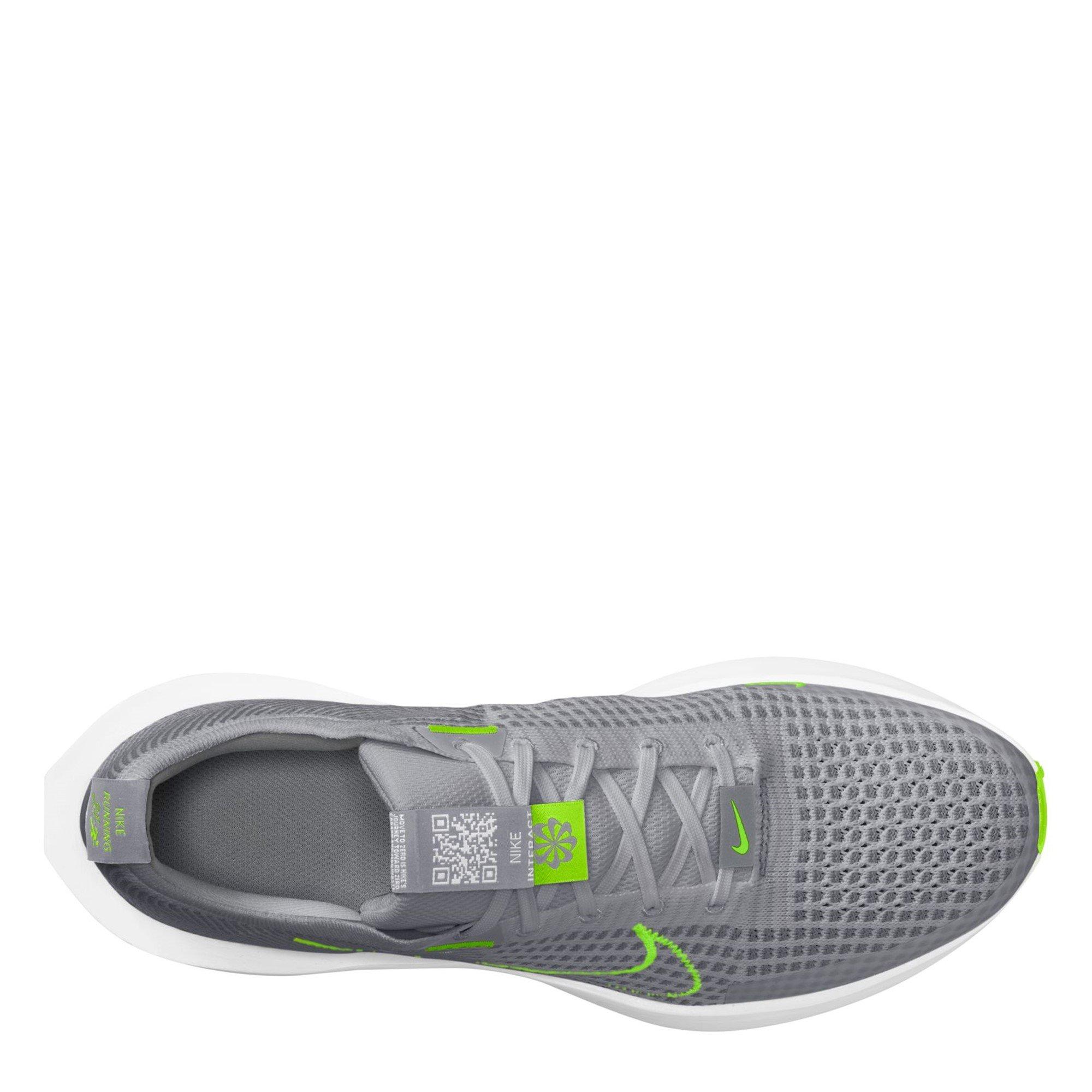 Wolf Grey/Volt - Nike - Interact Run Men's Road Running Shoes - 9
