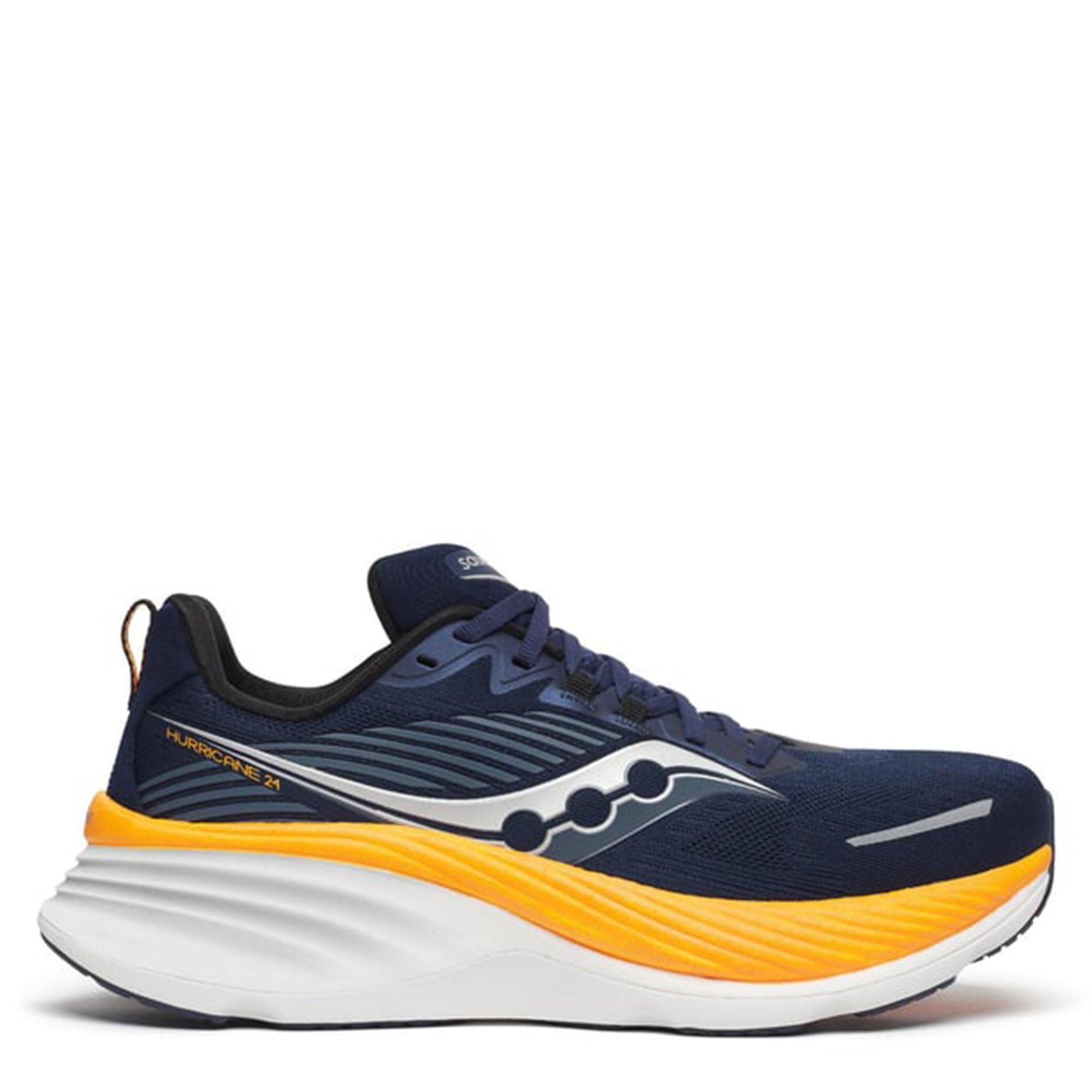 Navy/Peel - Saucony - Hurricane 24 Mens Running Shoes - 1