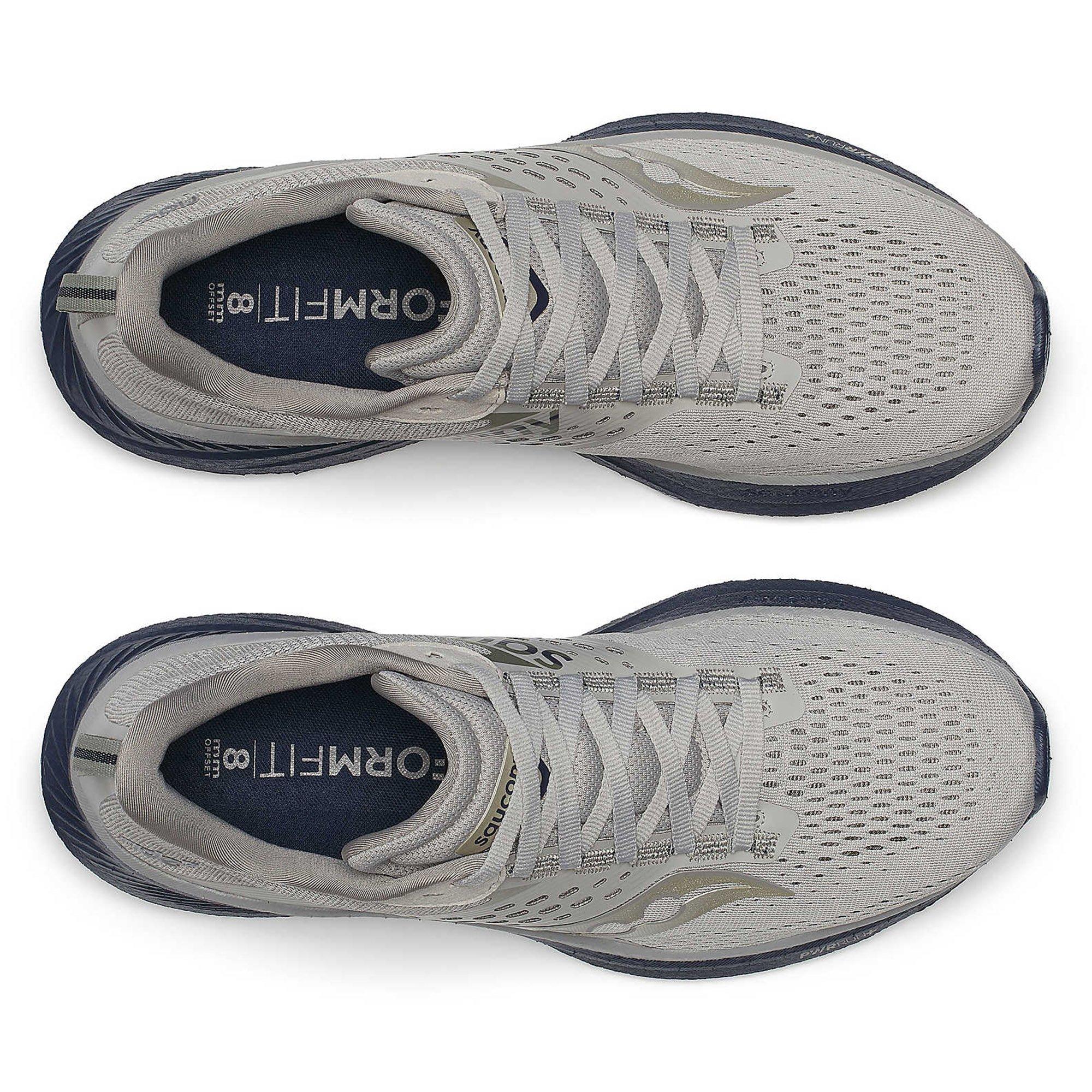 Dove/Navy - Saucony - Ride 17 Mens Running Shoes - 4