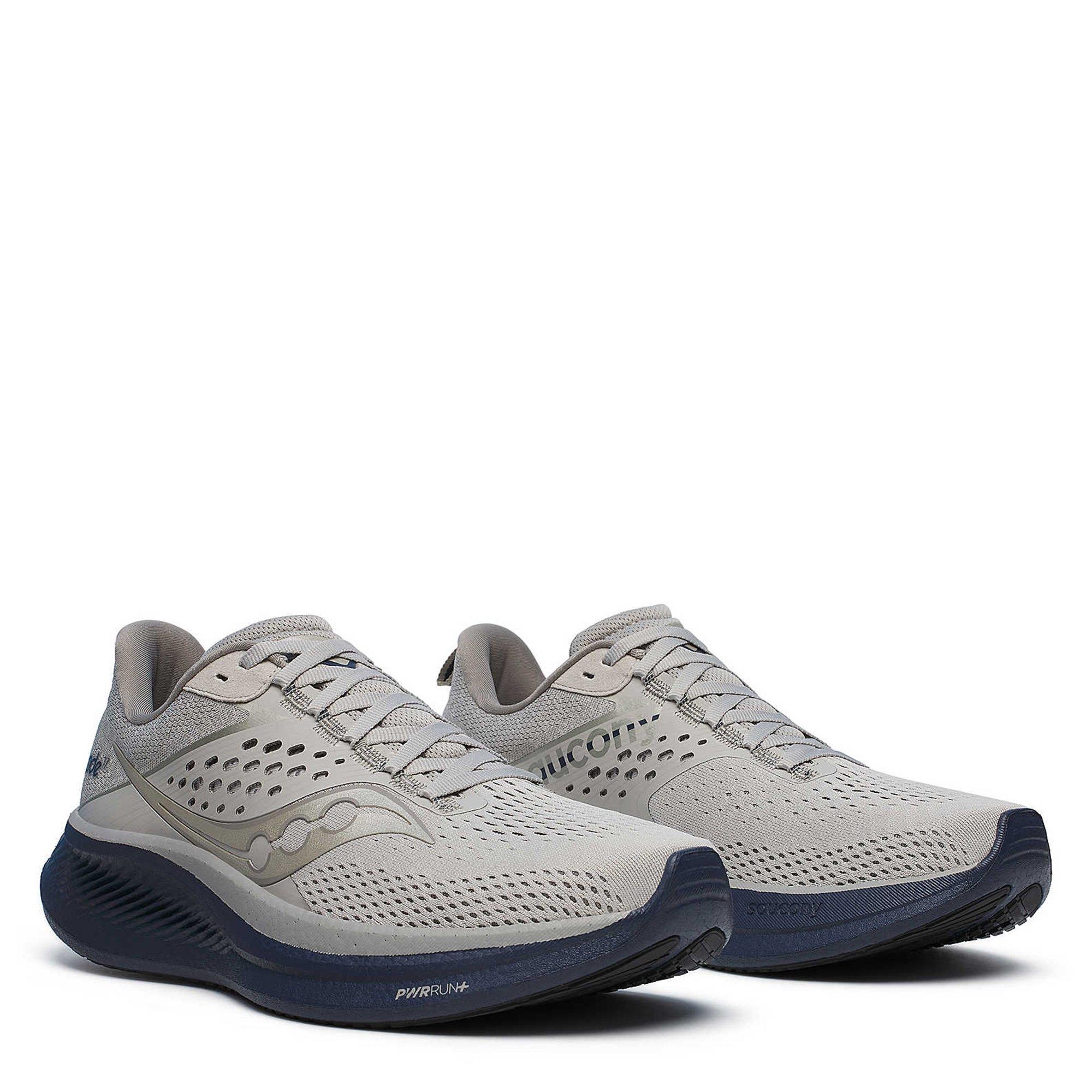 Dove/Navy - Saucony - Ride 17 Mens Running Shoes - 5