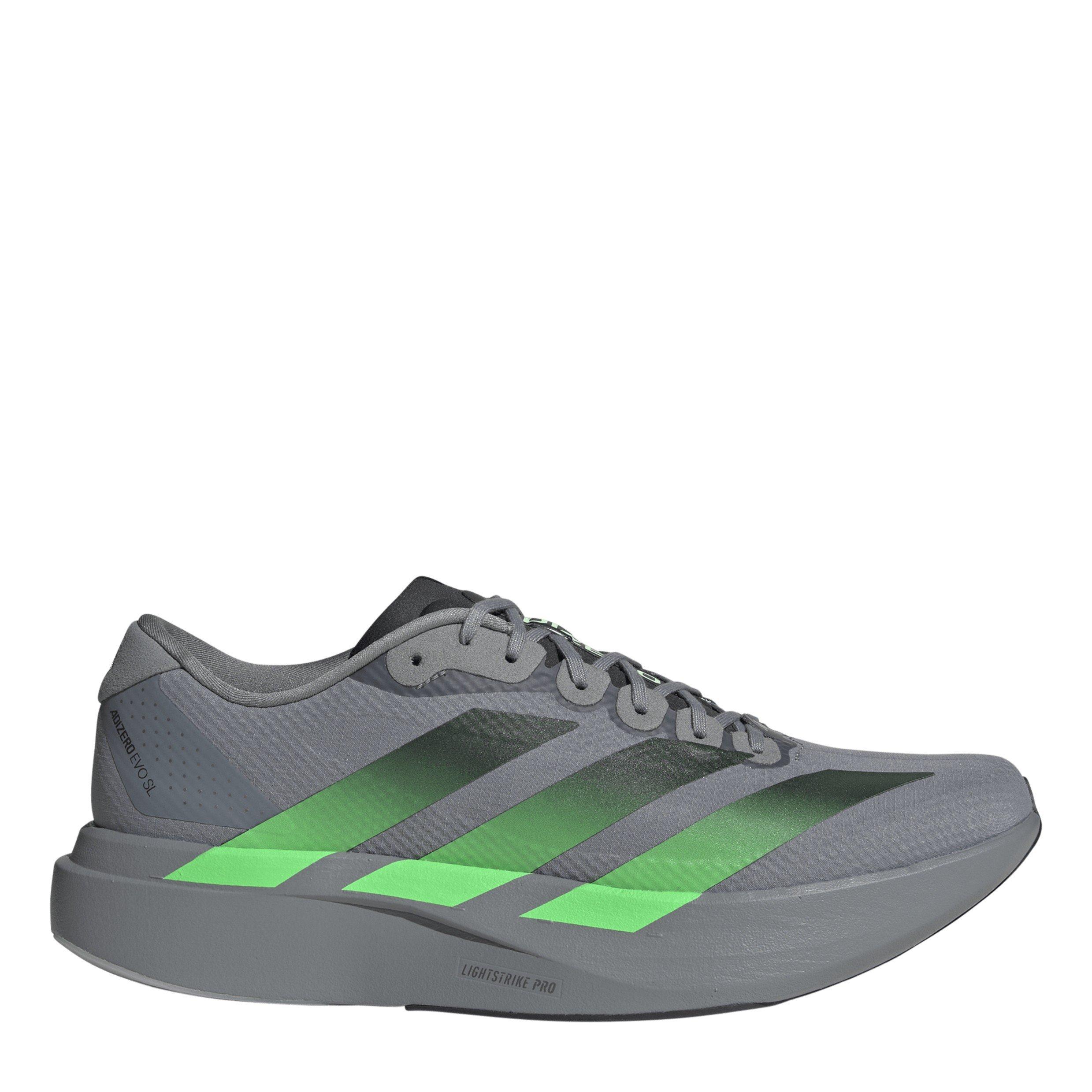 Adidas Men's Adizero Evo Sl Shoes - Grey/Green - 10 (44.7)