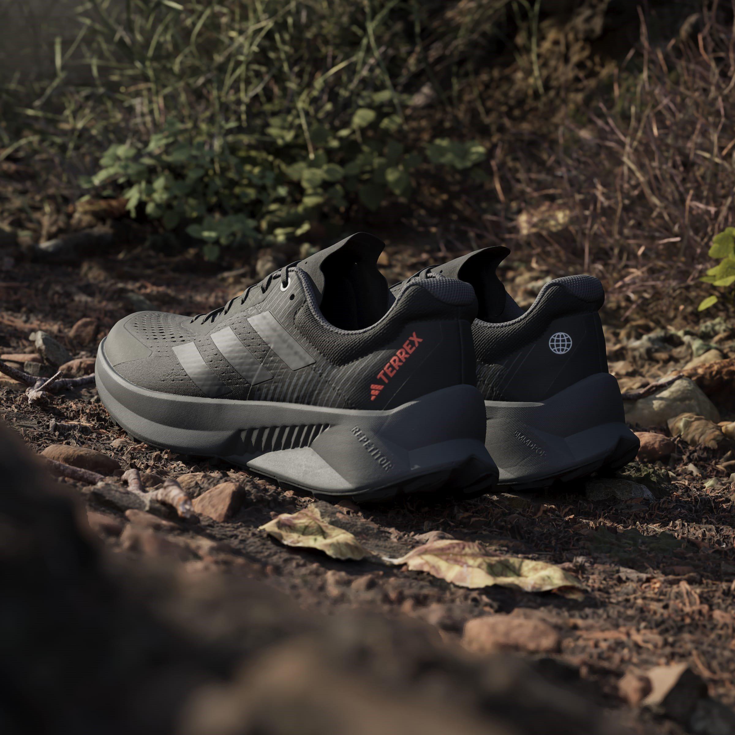 Core Black/Grey - adidas - Terrex Soulstride Flow Trail Running Shoes Adults - 13