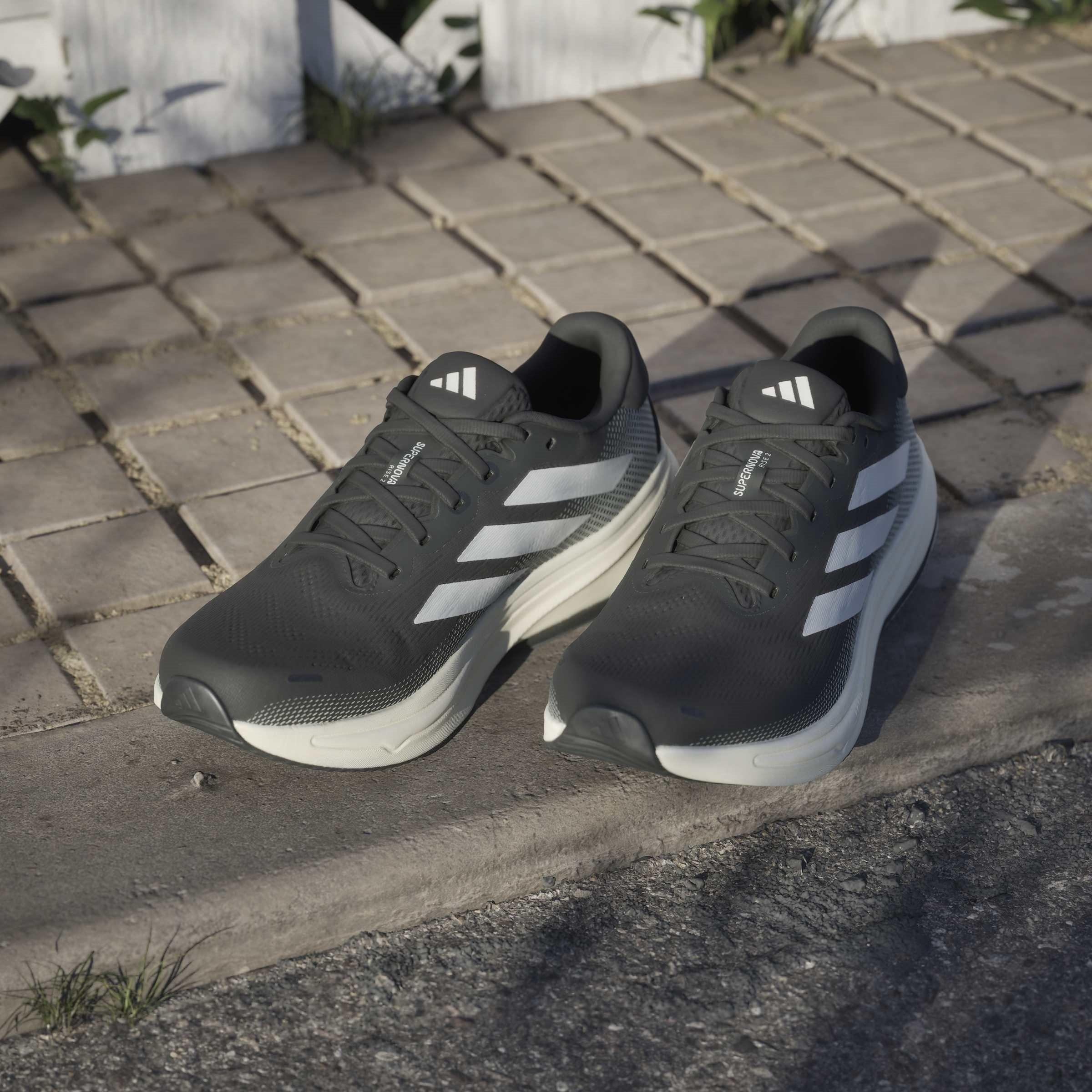Zwart/Wit - adidas - Supernova Rise 2 Running Shoes Mens - 12
