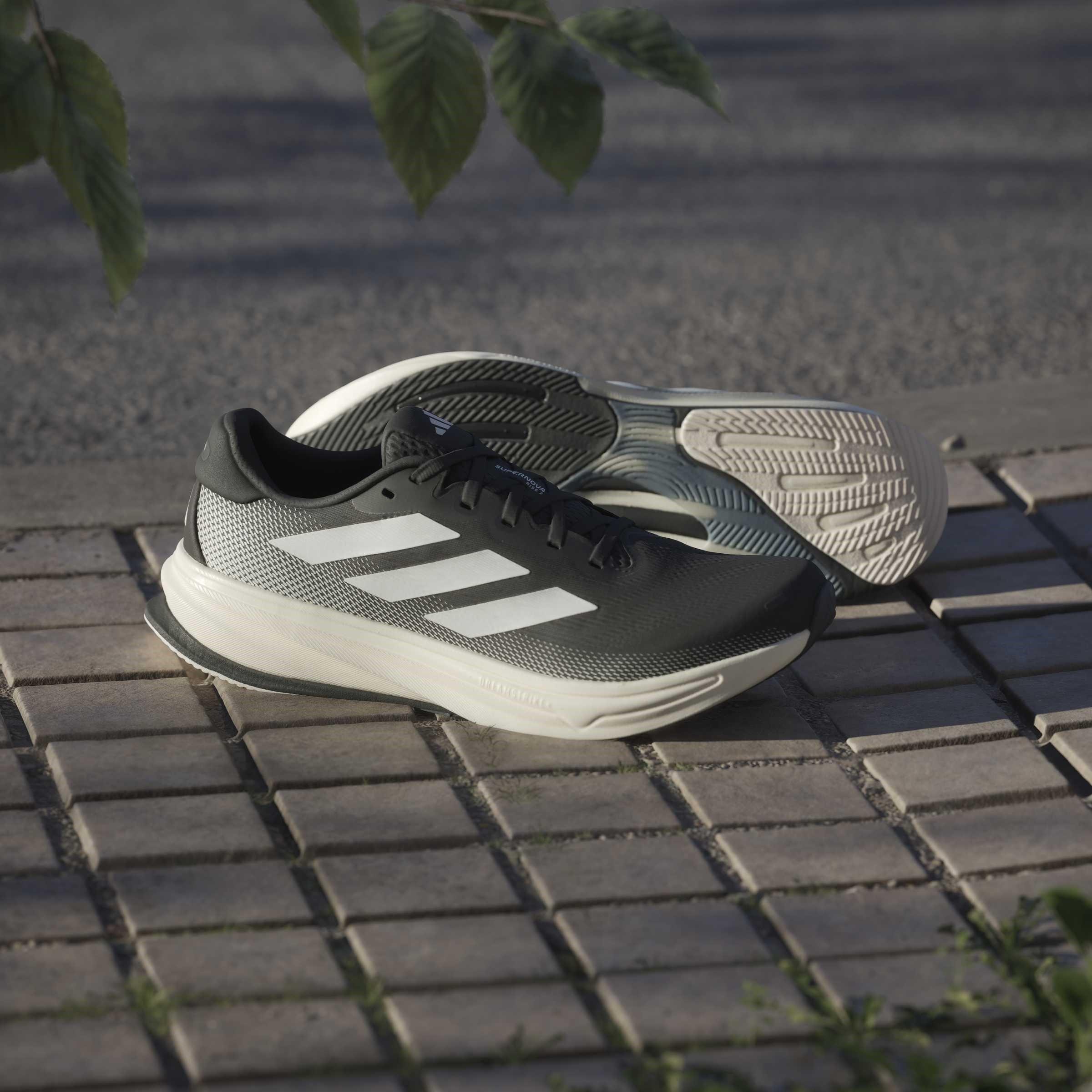 Zwart/Wit - adidas - Supernova Rise 2 Running Shoes Mens - 15