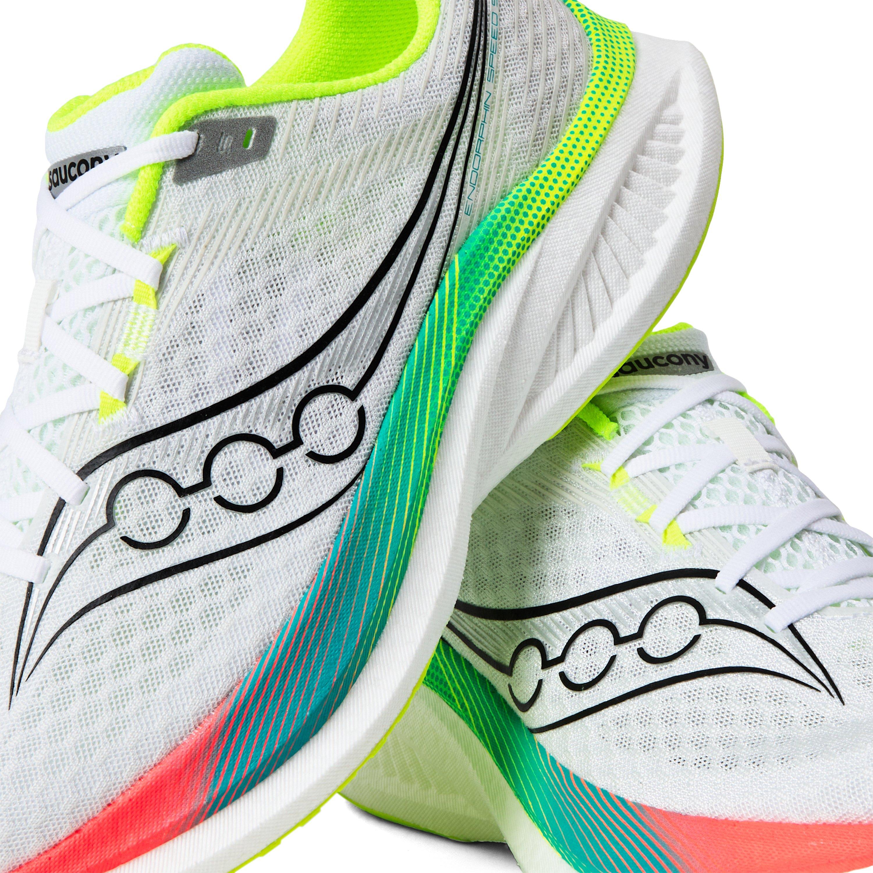 White/Multi - Saucony - Men's Endo Speed 5 Road Running Shoes - 3