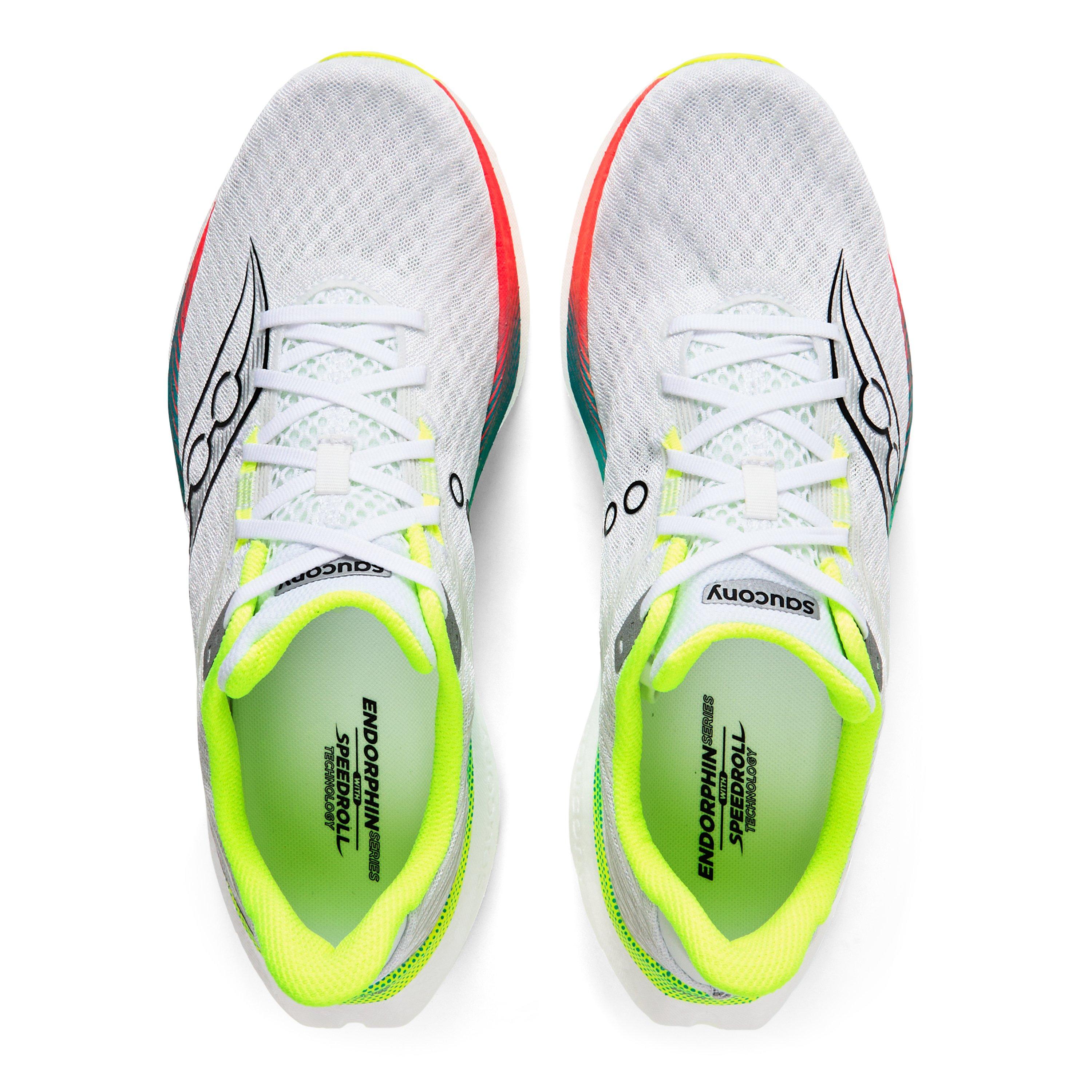 White/Multi - Saucony - Men's Endo Speed 5 Road Running Shoes - 4