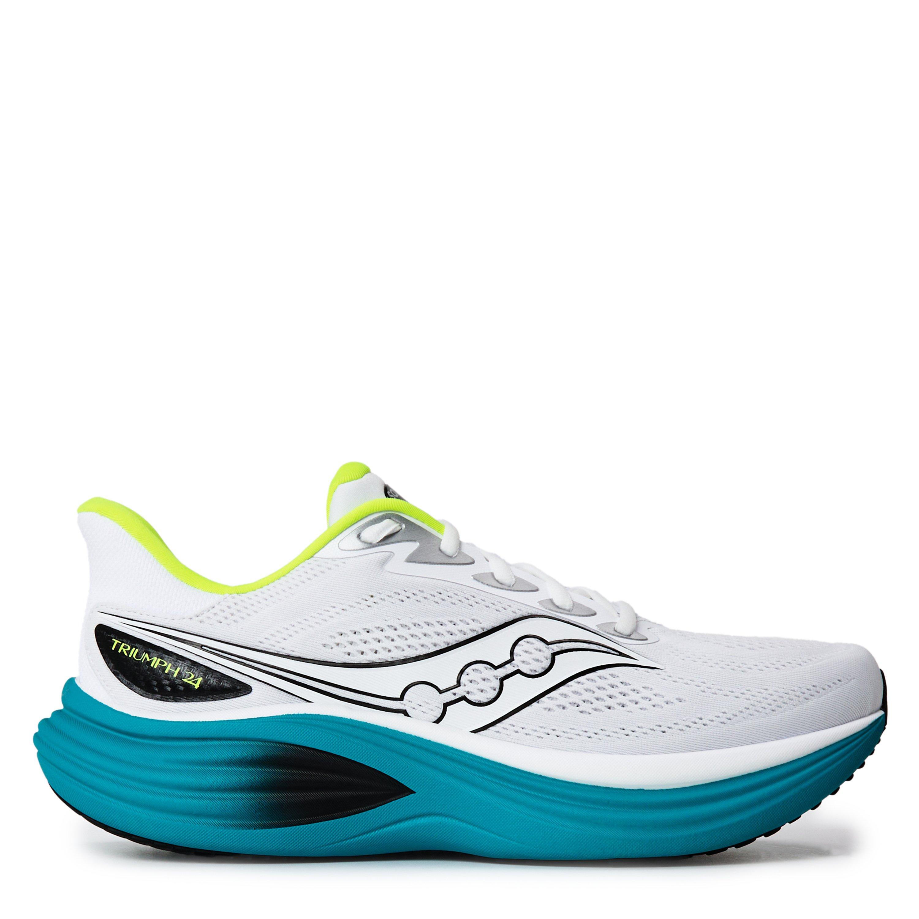 White/Tranql - Saucony - Men's Triumph 24 Road Running Shoes - 1