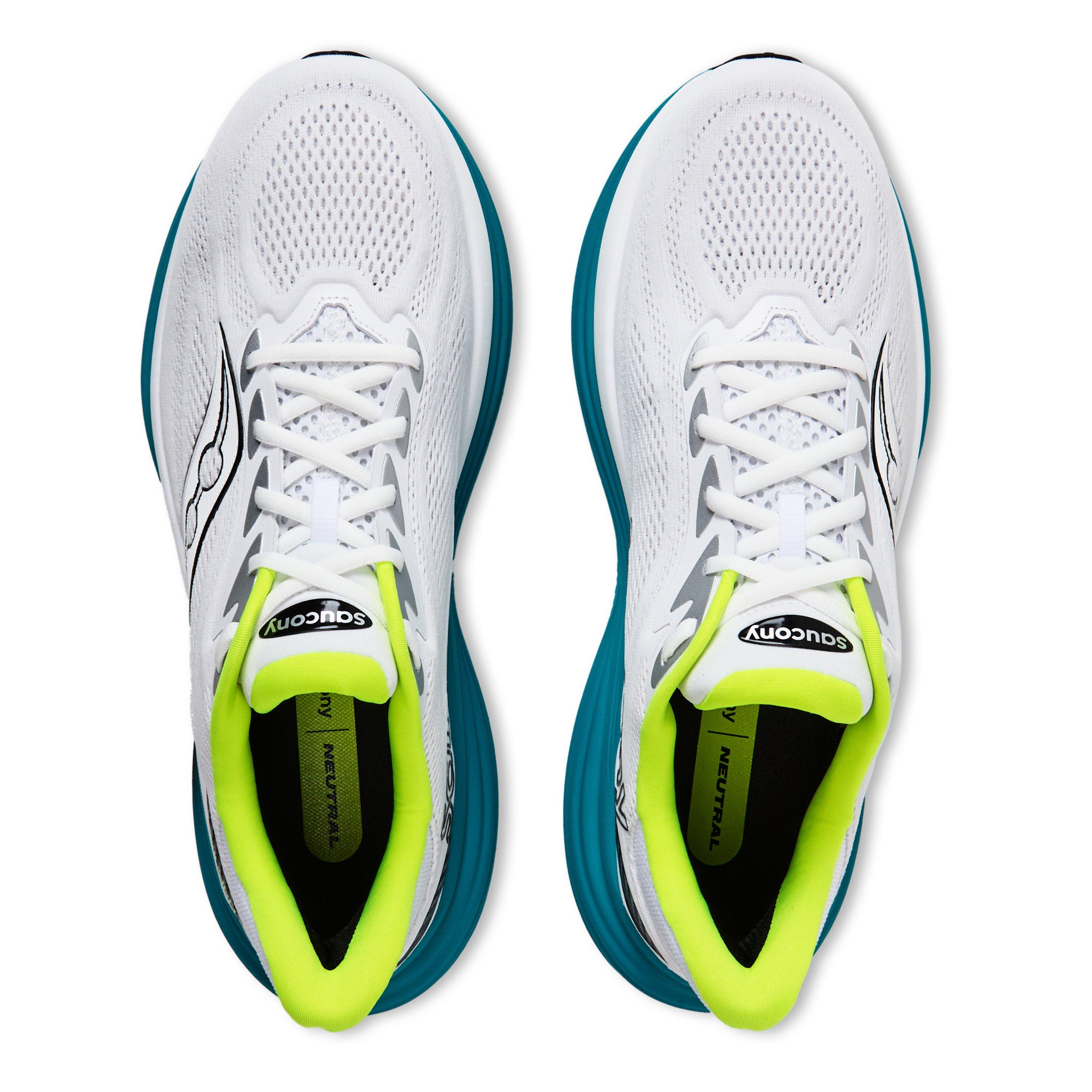 White/Tranql - Saucony - Men's Triumph 24 Road Running Shoes - 4