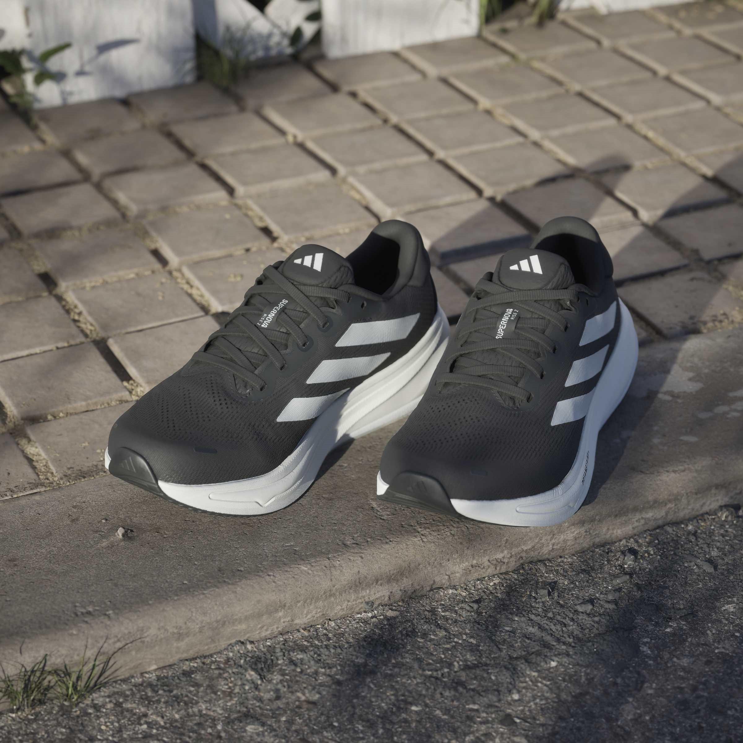 Zwart/Wit - adidas - Supernova Rise 2 Womens Running Shoes - 12