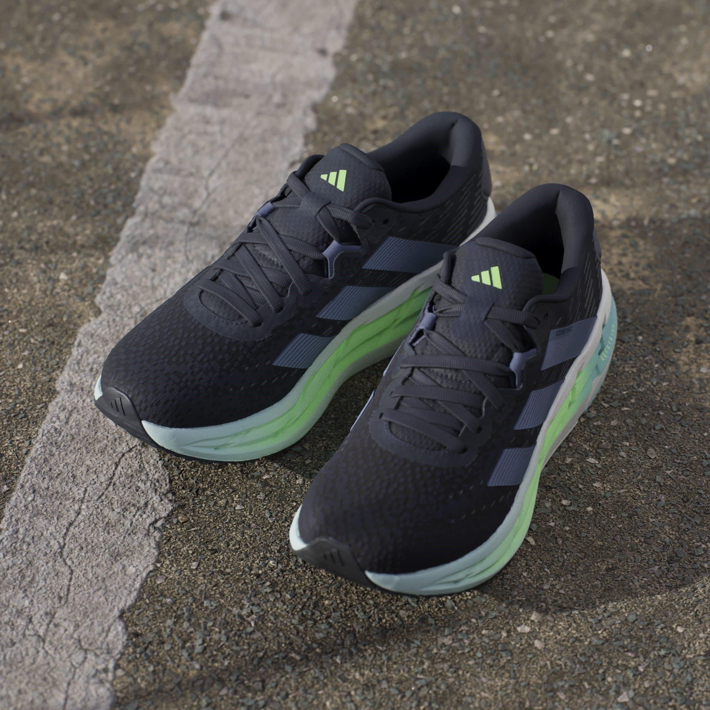 Ink/Lime Burst - adidas - Adistar 4 Mens Running Shoes - 12