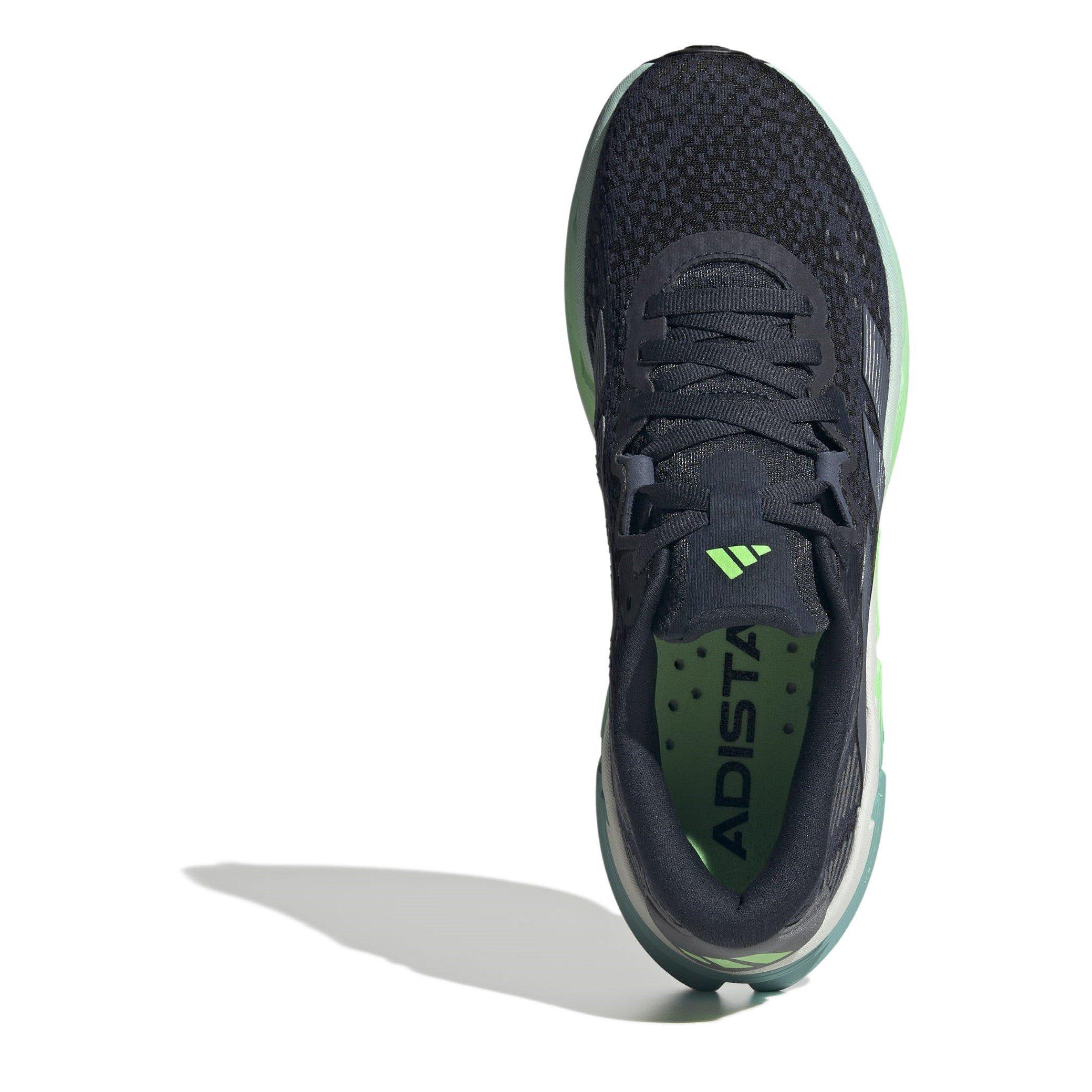 Ink/Lime Burst - adidas - Adistar 4 Mens Running Shoes - 5