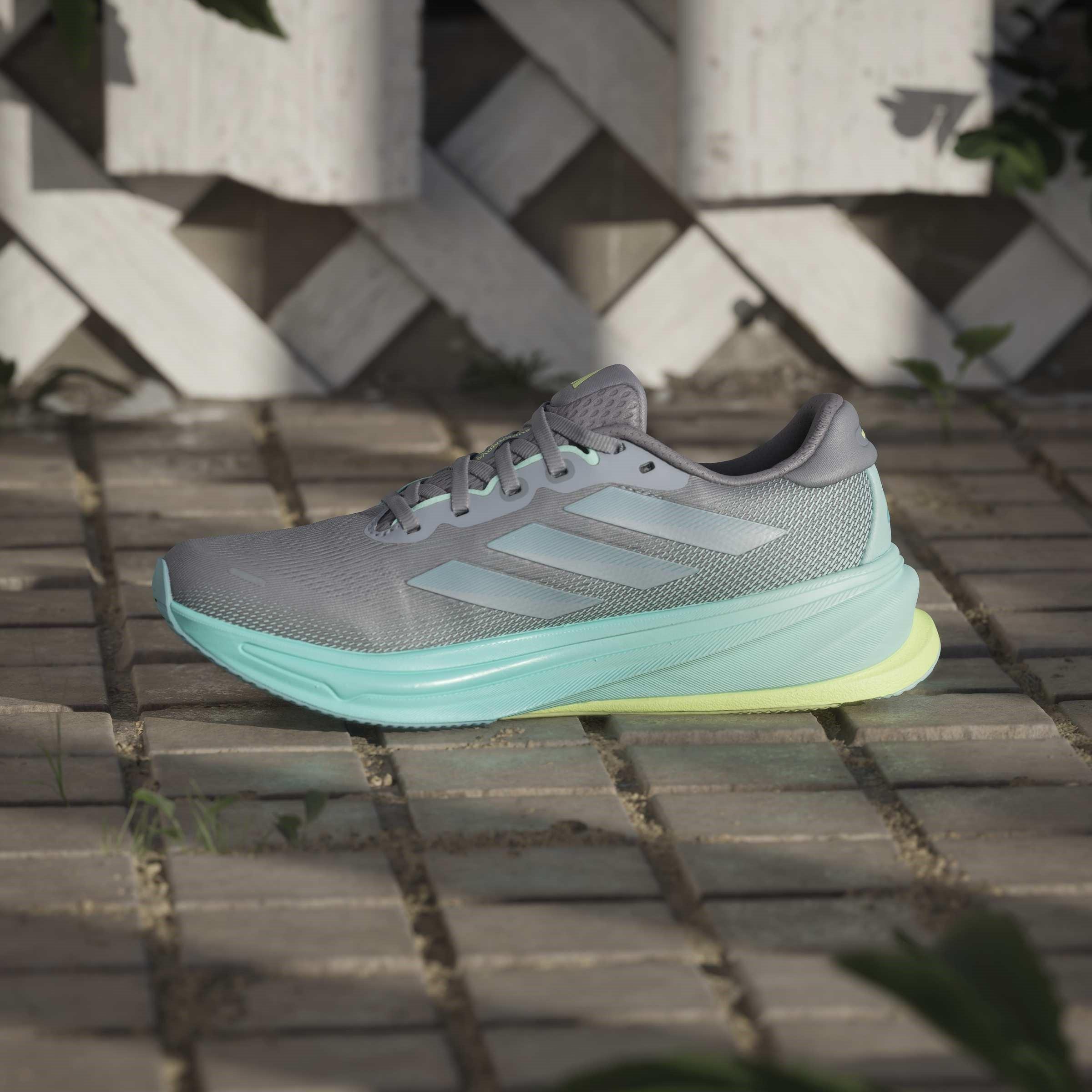 Grey/Grey/Aqua - adidas - Supernova Rise 2 Womens Running Shoes - 14