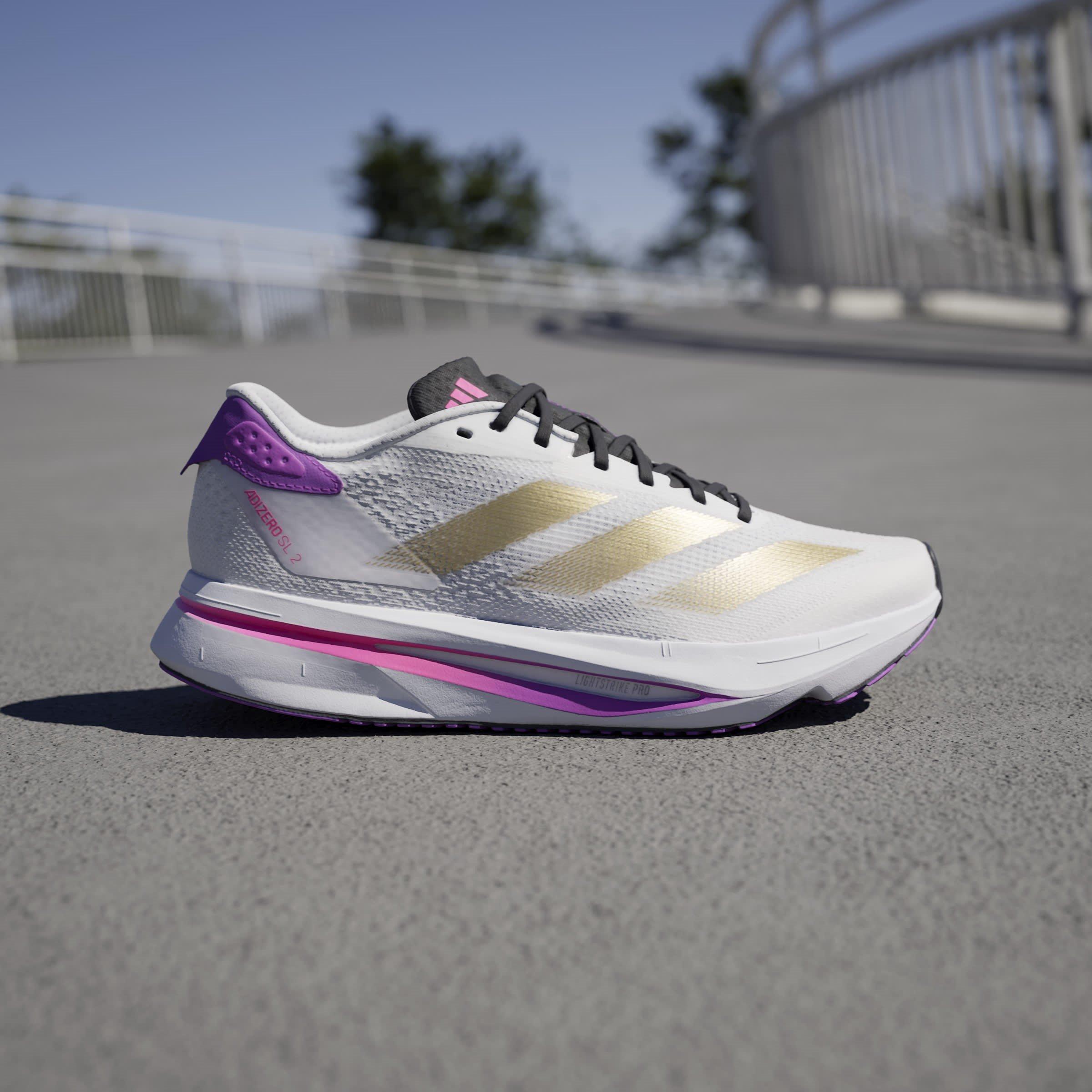 Wht/Gold/Purple - adidas - Adizero SL2 Womens Running Shoes - 11