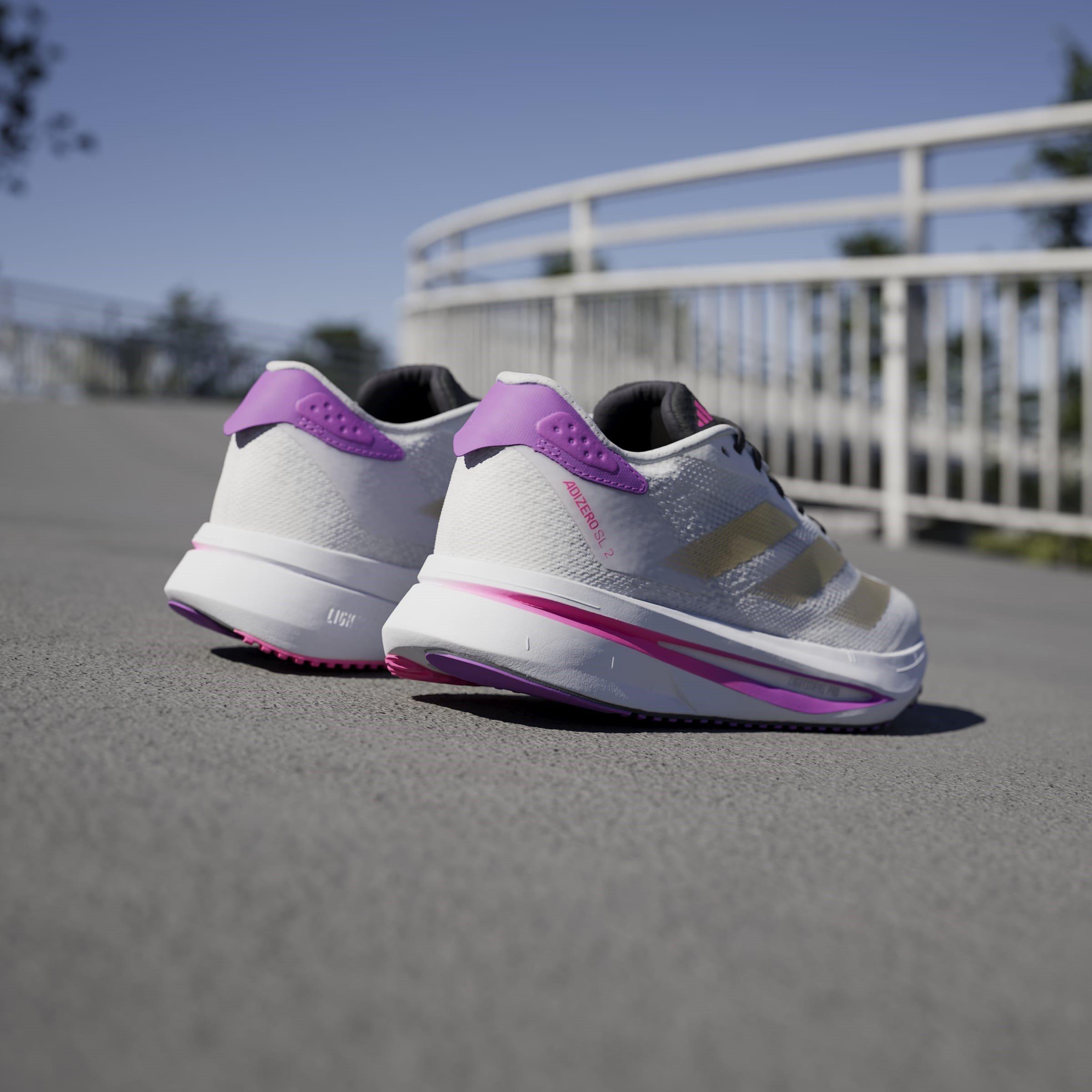 Wht/Gold/Purple - adidas - Adizero SL2 Womens Running Shoes - 14