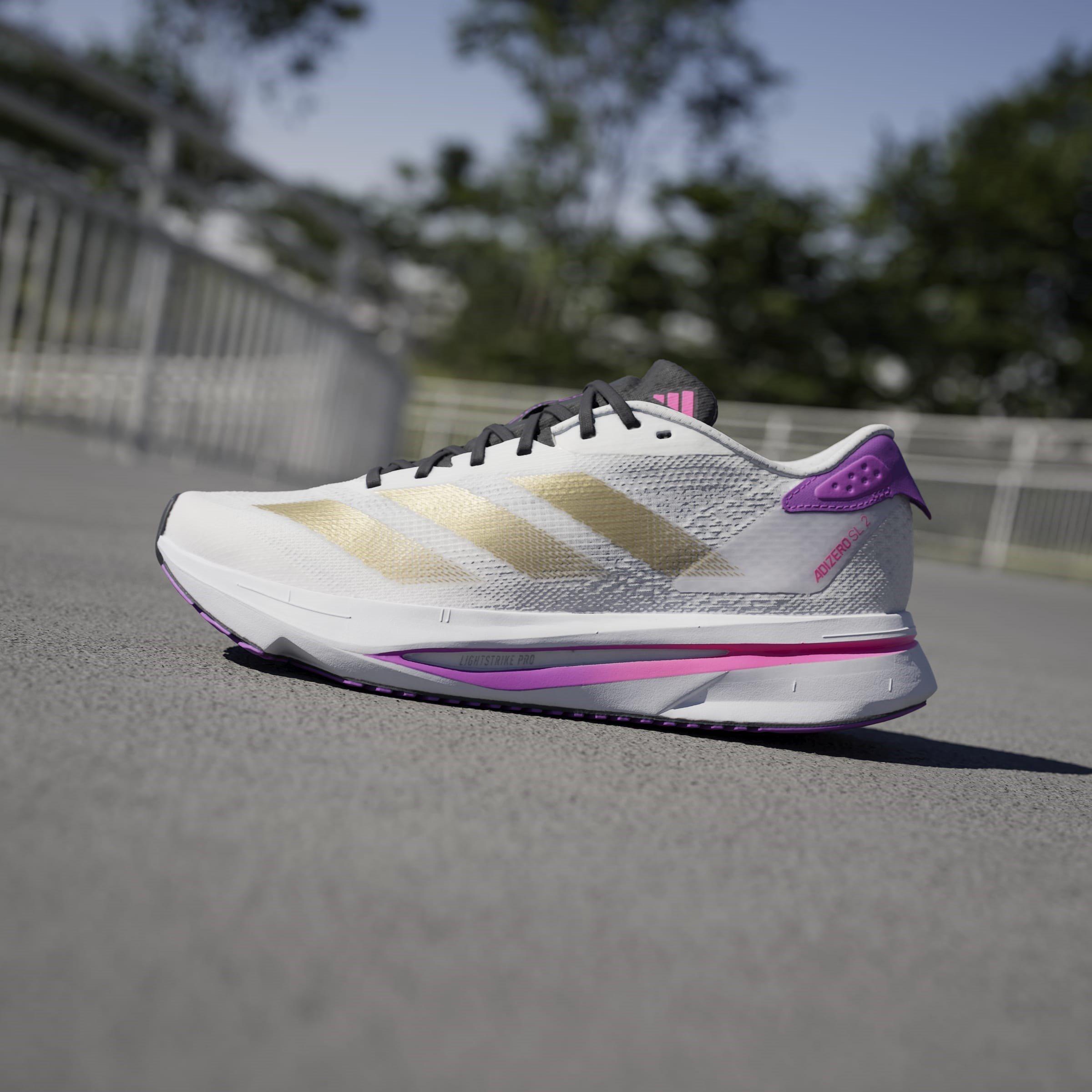 Wht/Gold/Purple - adidas - Adizero SL2 Womens Running Shoes - 15