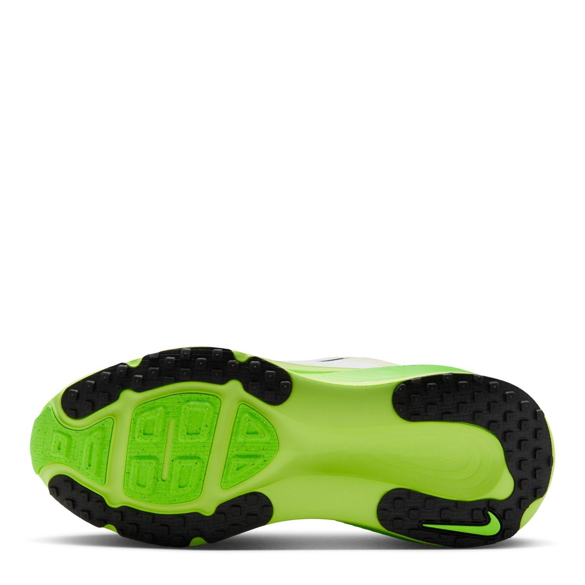 Wht/Blk/Green - Nike - Vomero 18 Juniors Running Shoe - 3