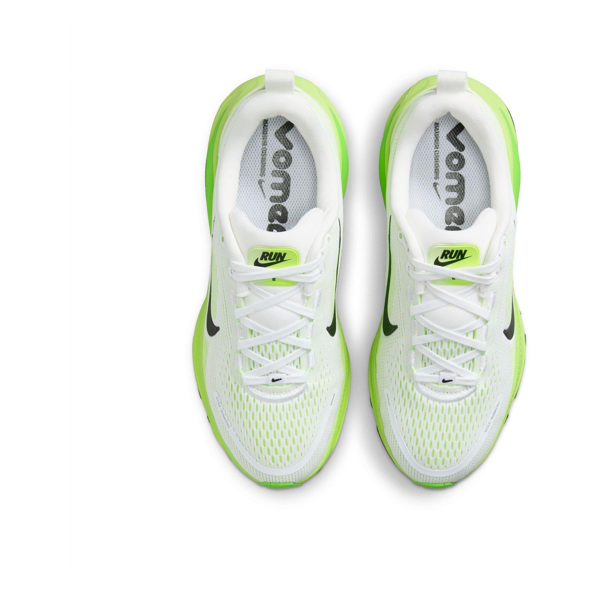 Wht/Blk/Green - Nike - Vomero 18 Juniors Running Shoe - 6