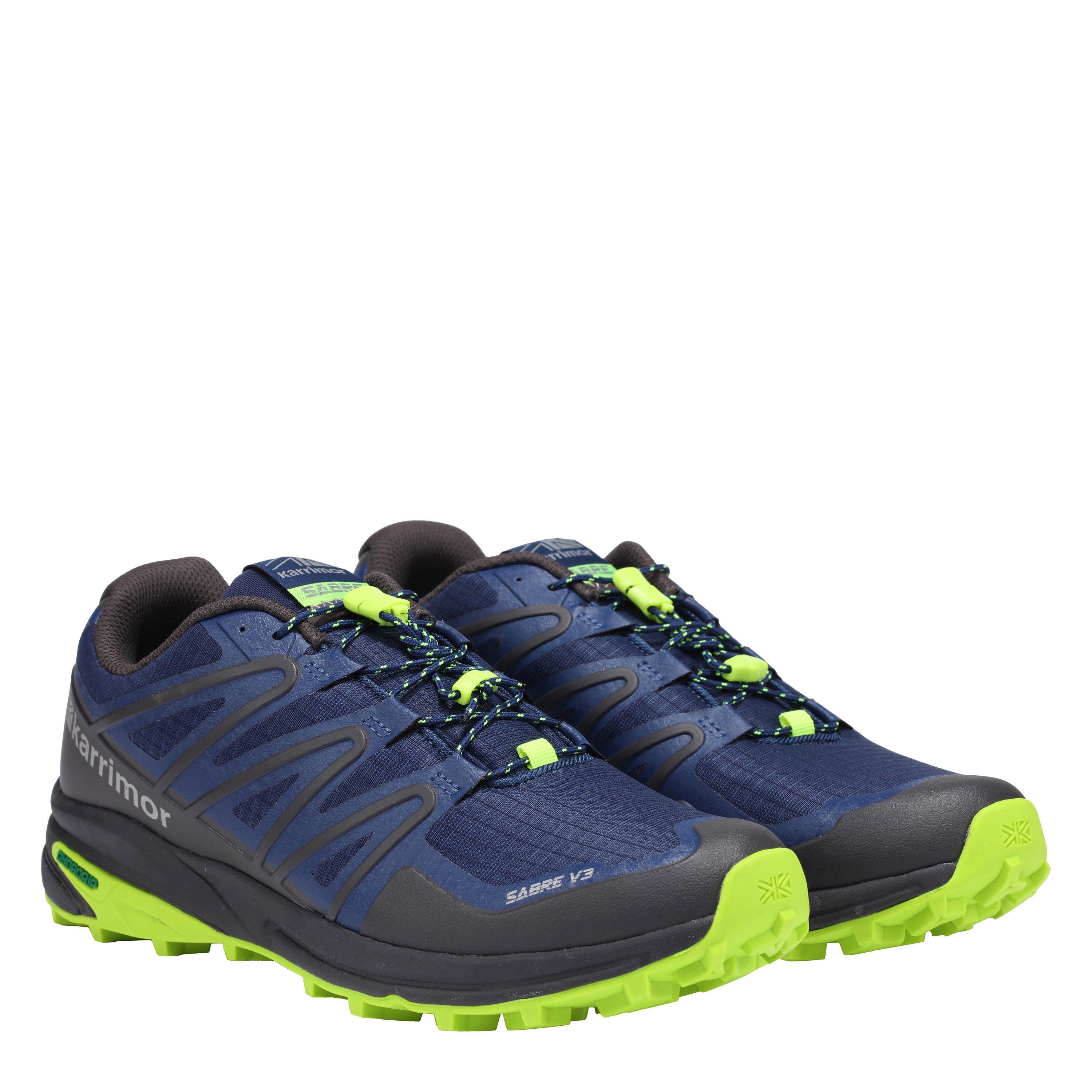 Blue/Lime - Karrimor - Sabre 3 Trail Running Shoes Mens - 3