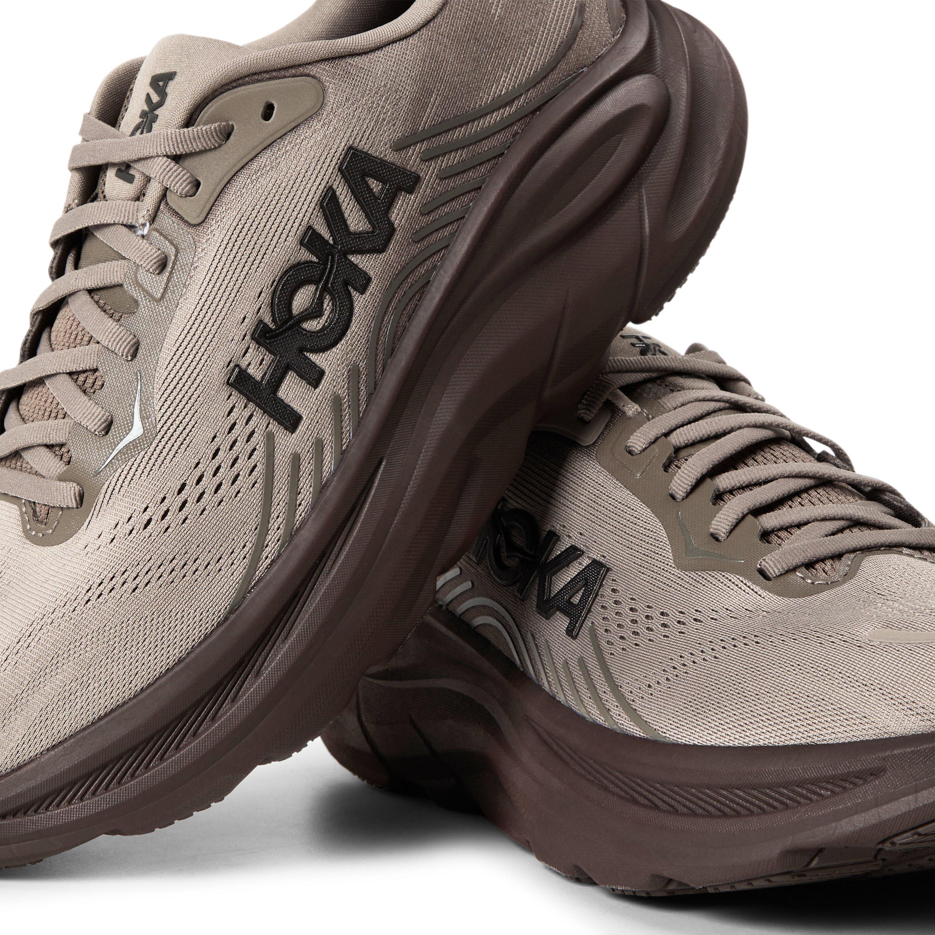 Grey/Brown - Hoka - Men's Clifton 11 Everyday Neutral Road Running Shoes - 3