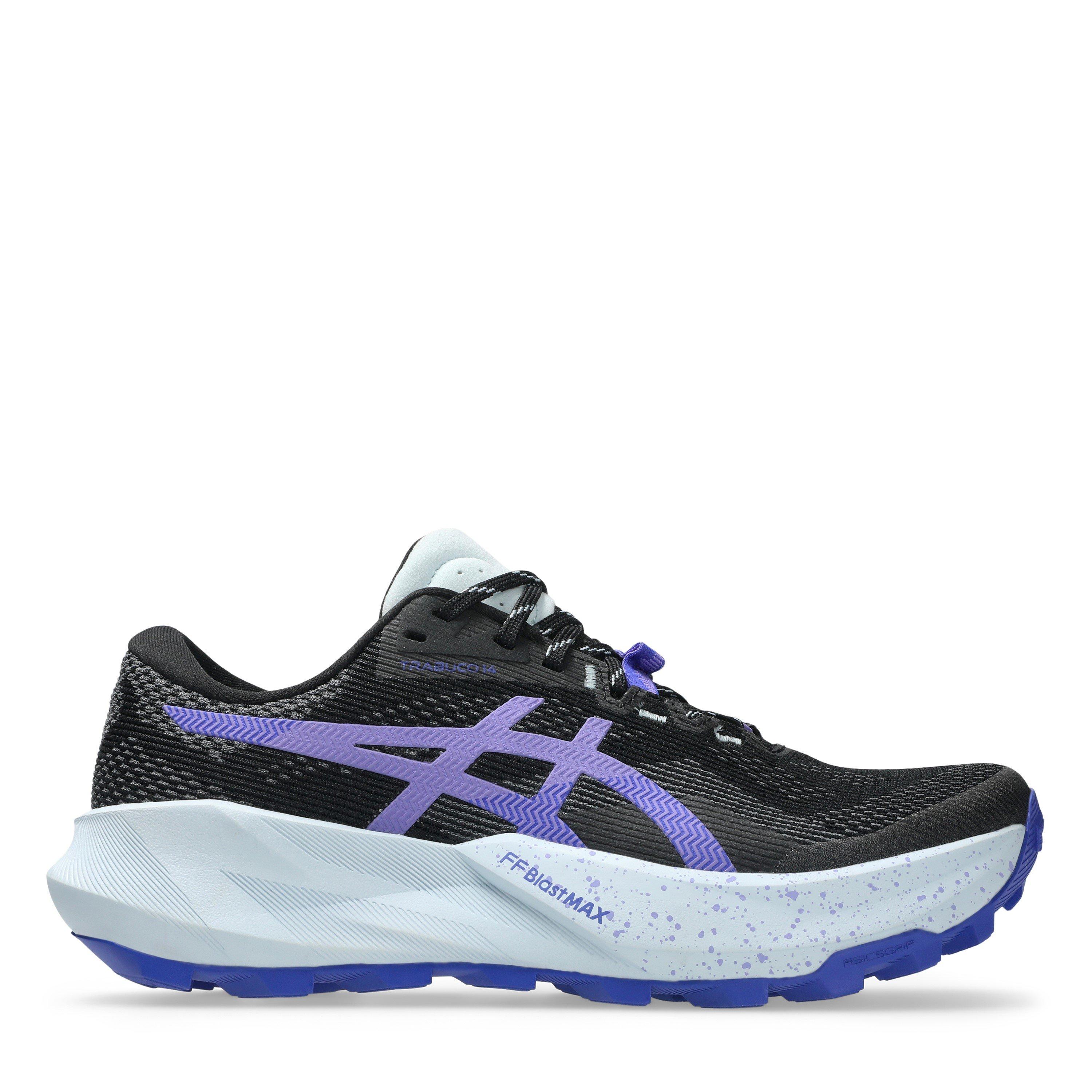 Asics Women's Trabuco 14 Trail Running Shoes - Black/Amethyst - 6 (39.5)