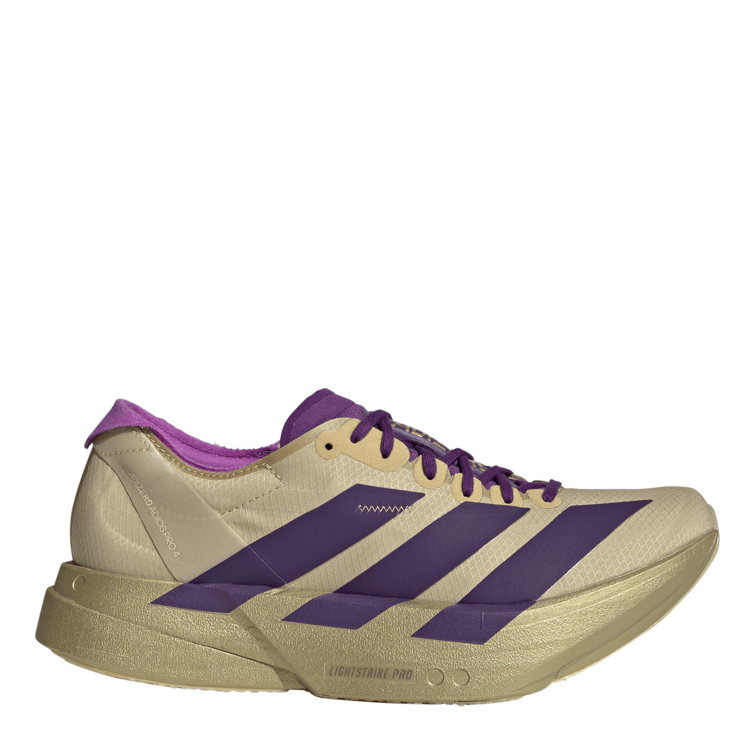 Adidas Women's Adizero Adios Pro 4 - Sand/Purple - 5.5 (38.7)