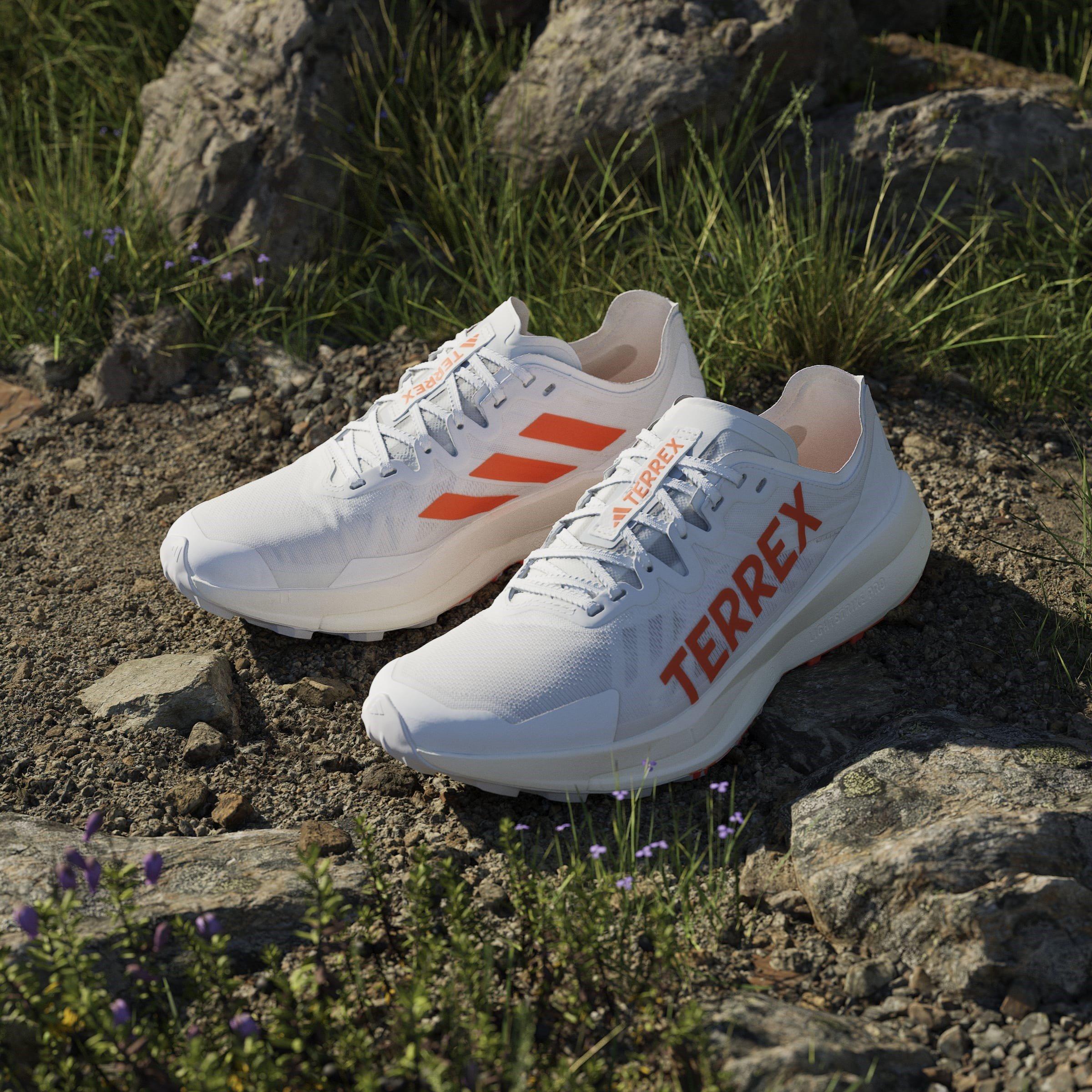 Grå/Orange - adidas - Terrex Agravic Speed Trail Running Shoes Mens - 13