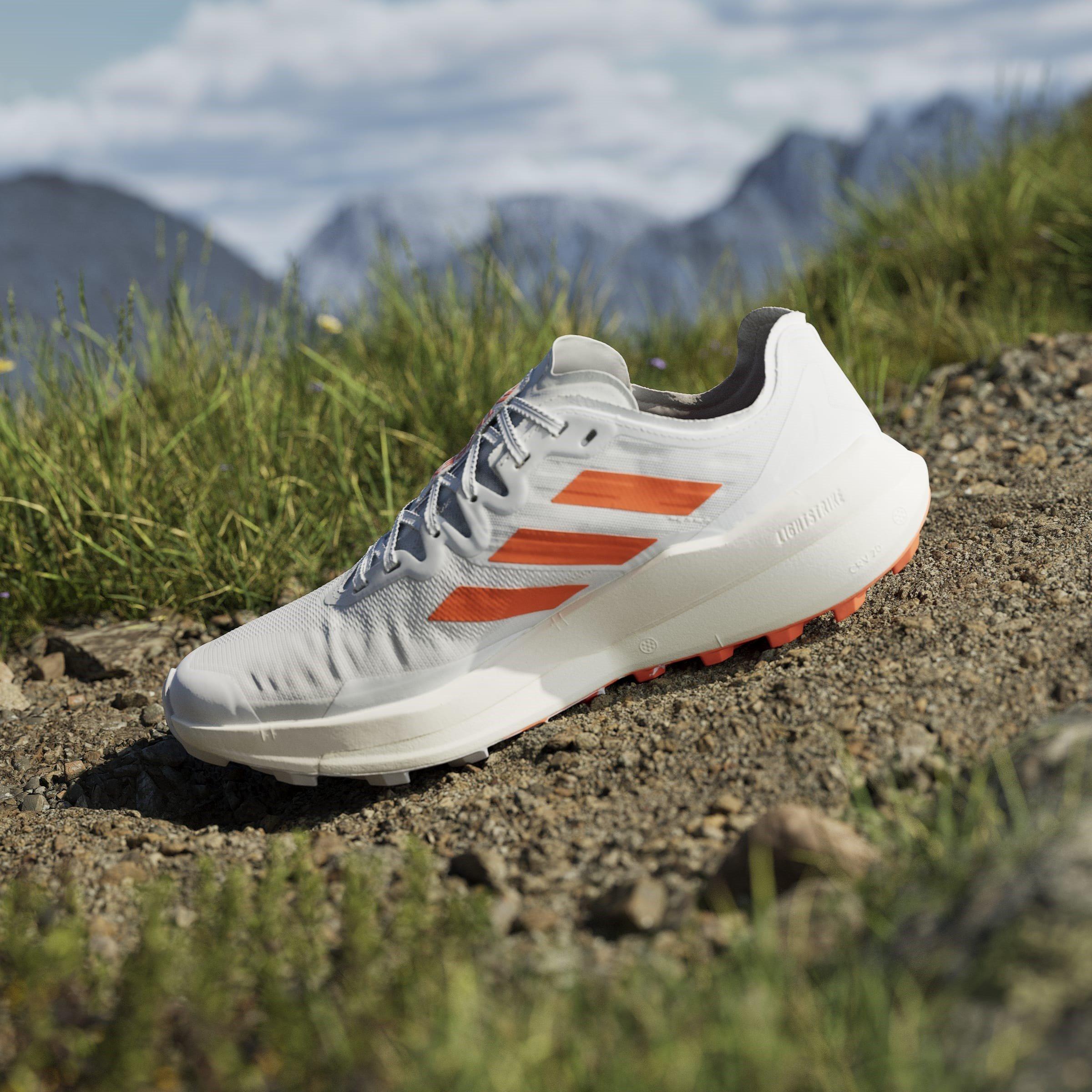 Grå/Orange - adidas - Terrex Agravic Speed Trail Running Shoes Mens - 15
