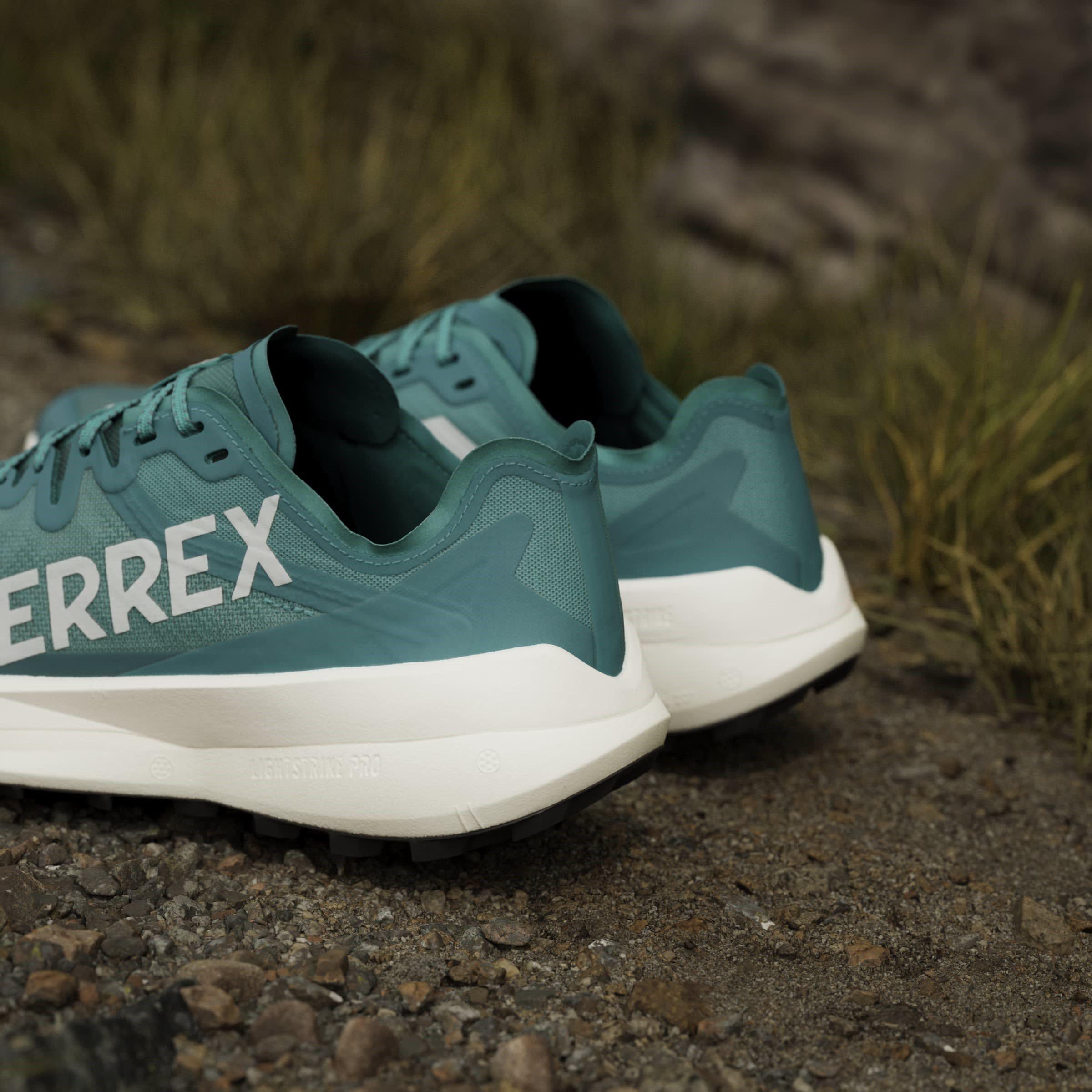 Pure Teal - adidas - Terrex Agravic Speed Trail Running Shoes Mens - 16