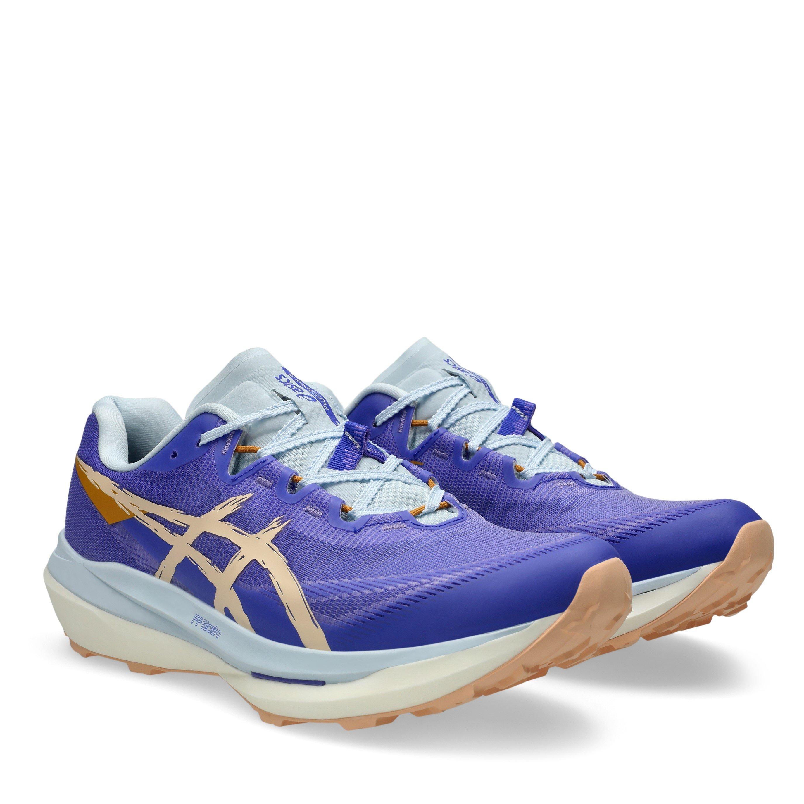 Cobalt/Apricot - Asics - Fujispeed 4 Trail Running Shoes Mens - 4